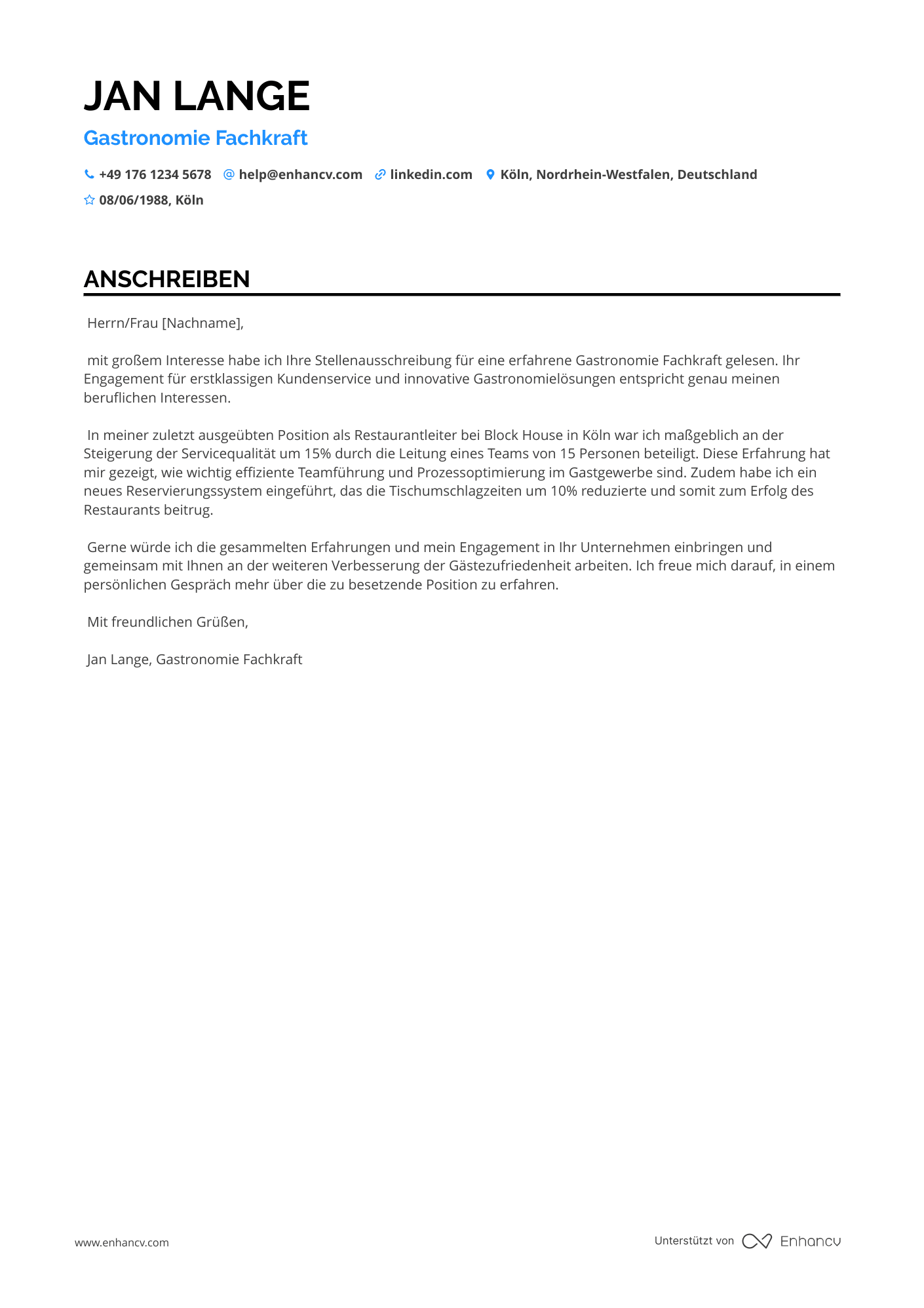 Gastronomie Assistent