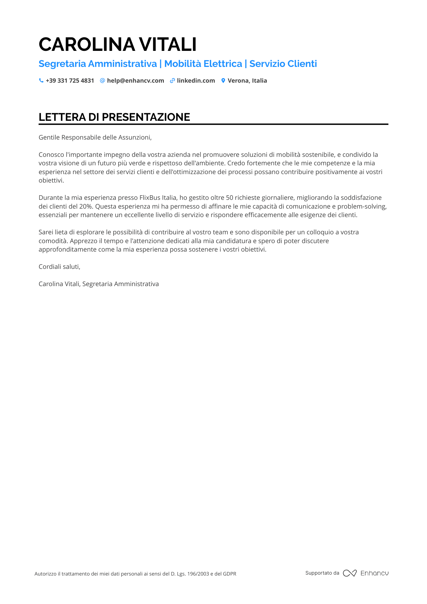 Segretaria di Ufficio Vendite
