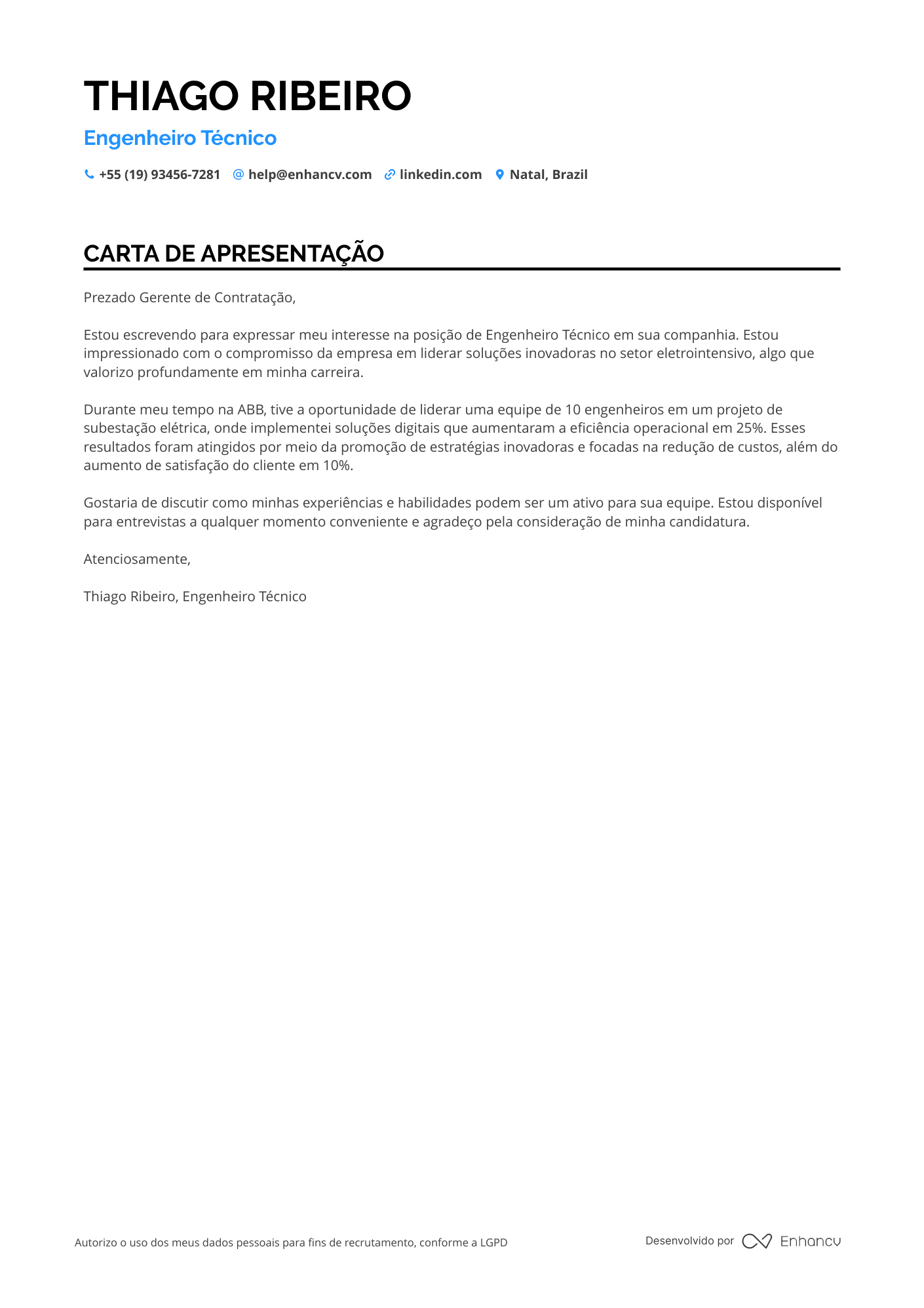 Especialista em Engenharia Elétrica