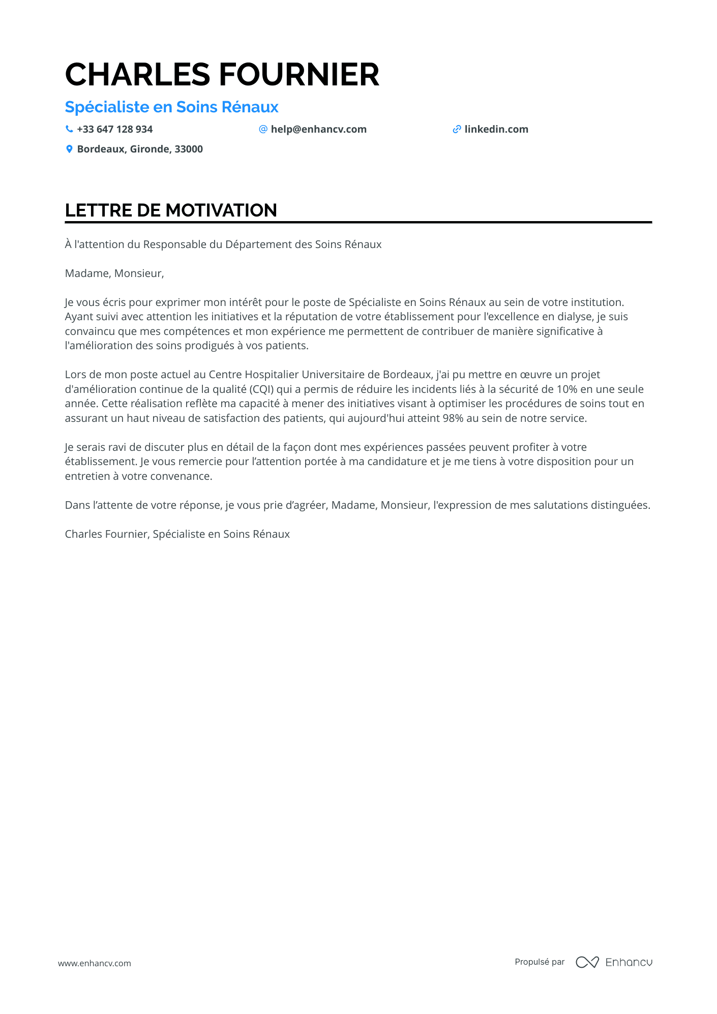 Infirmière expérimentée