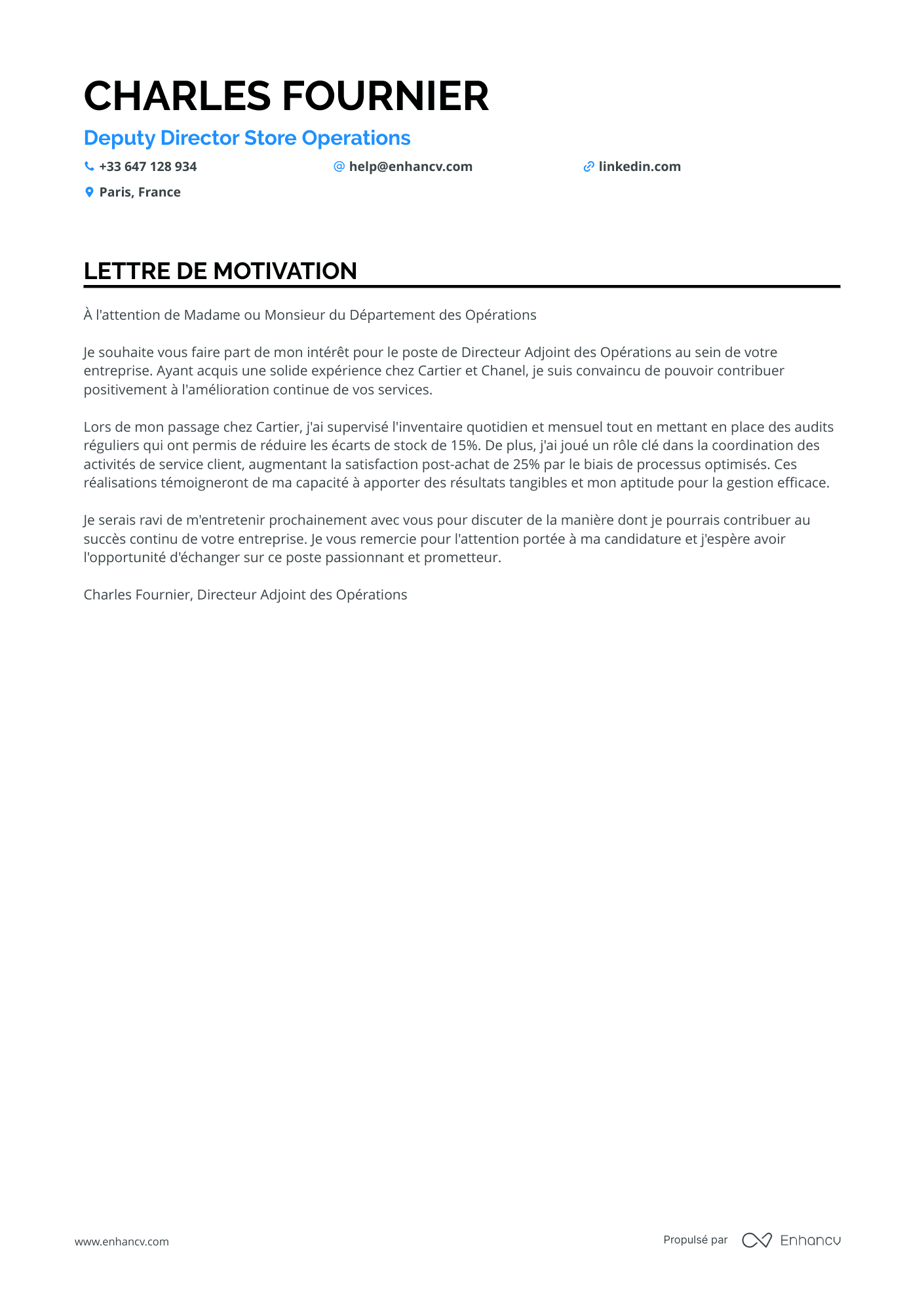 Directeur Commercial Adjoint