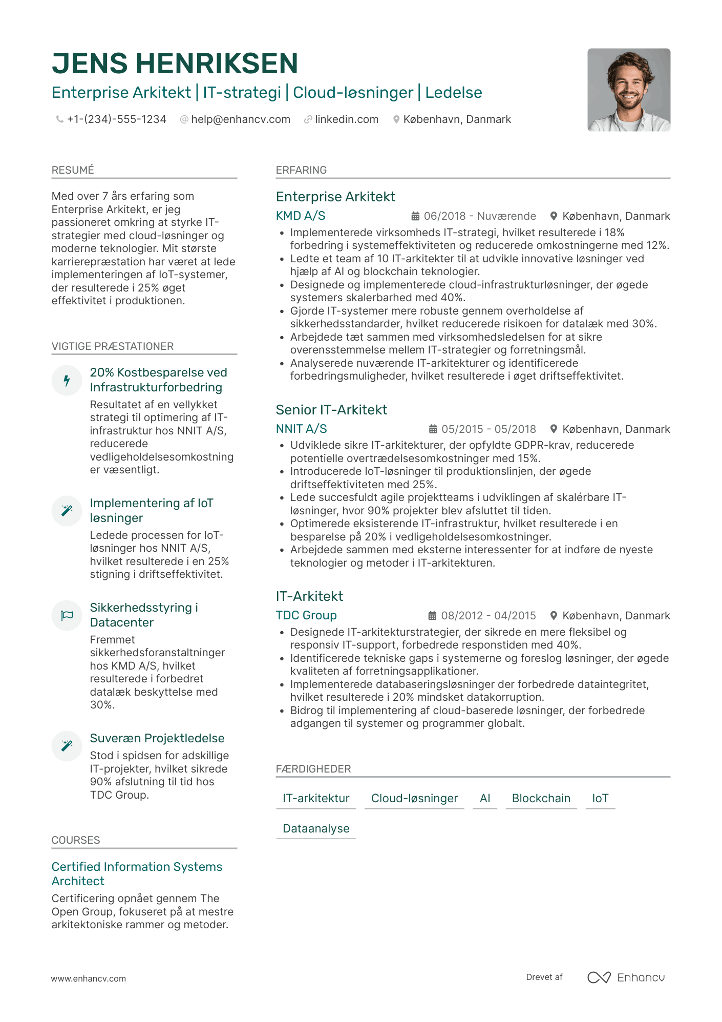 CV til Enterprise Arkitekt