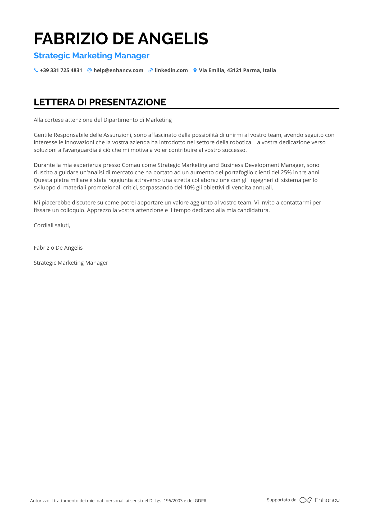 Responsabile Marketing Strategico