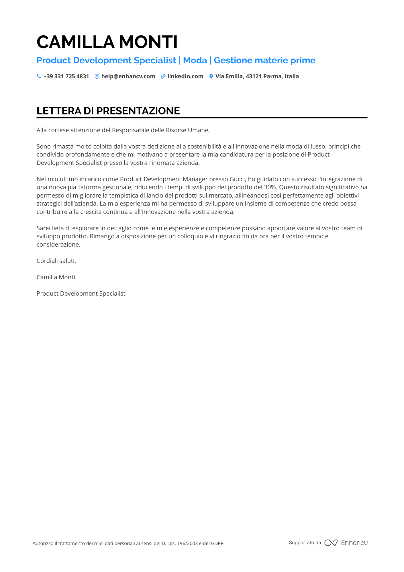 Commessa per Abbigliamento di Lusso