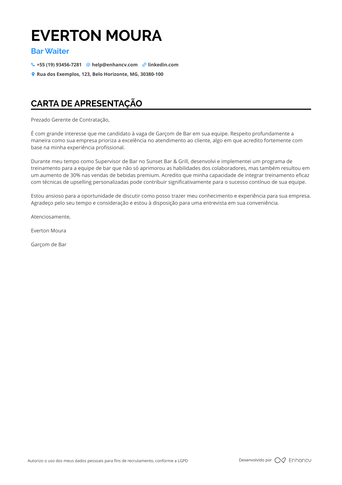 Garçom Sênior