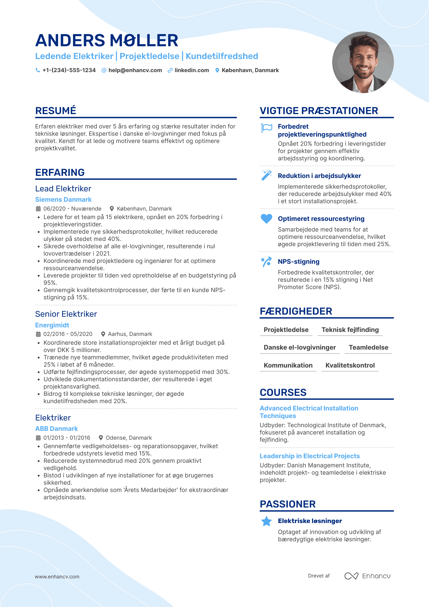 CV til Ledende Elektriker