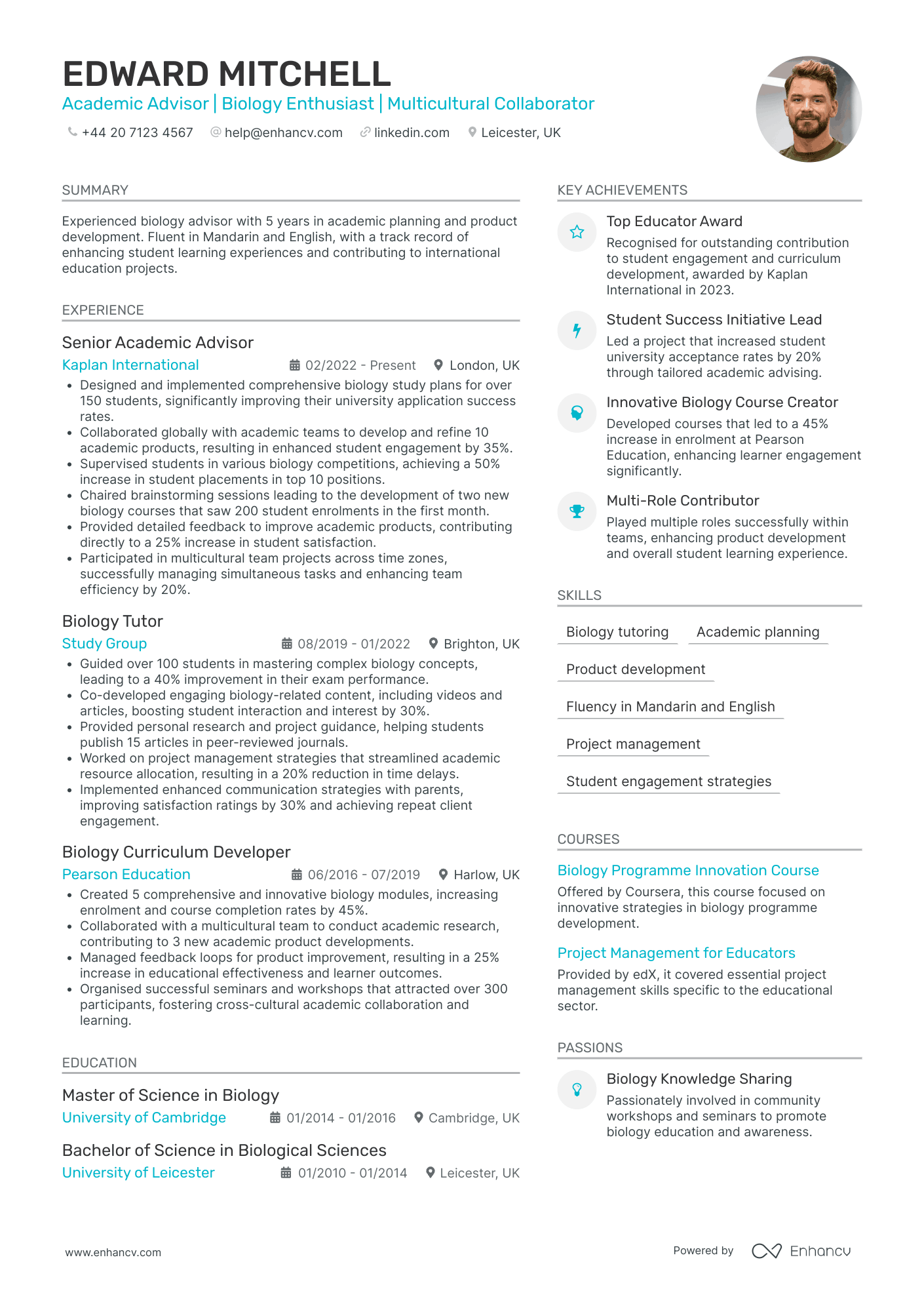 Biology Project Coordinator