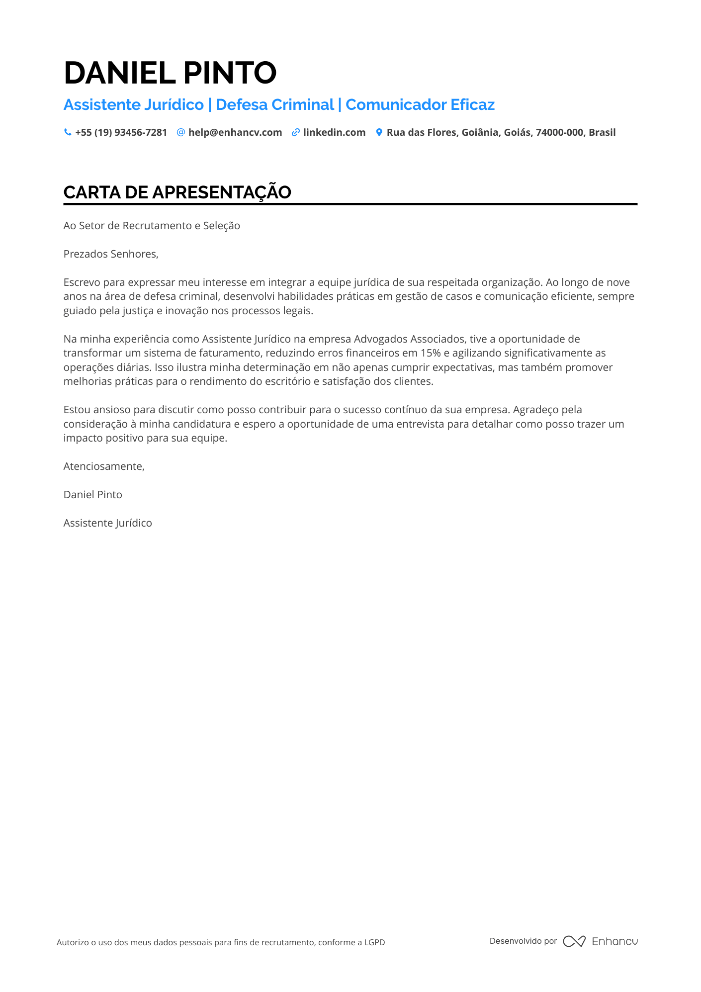 Assistente Jurídico de Direito Penal