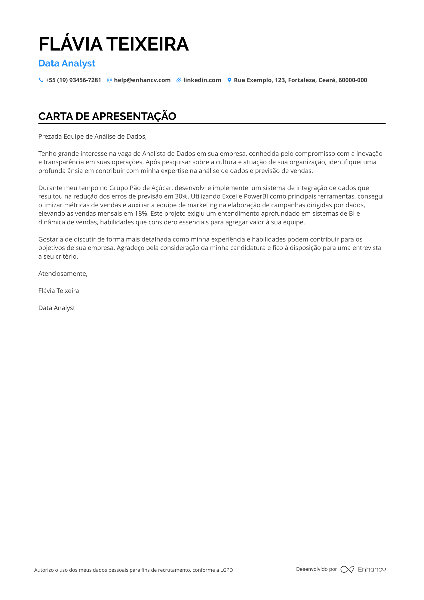 Analista de Dados de Vendas