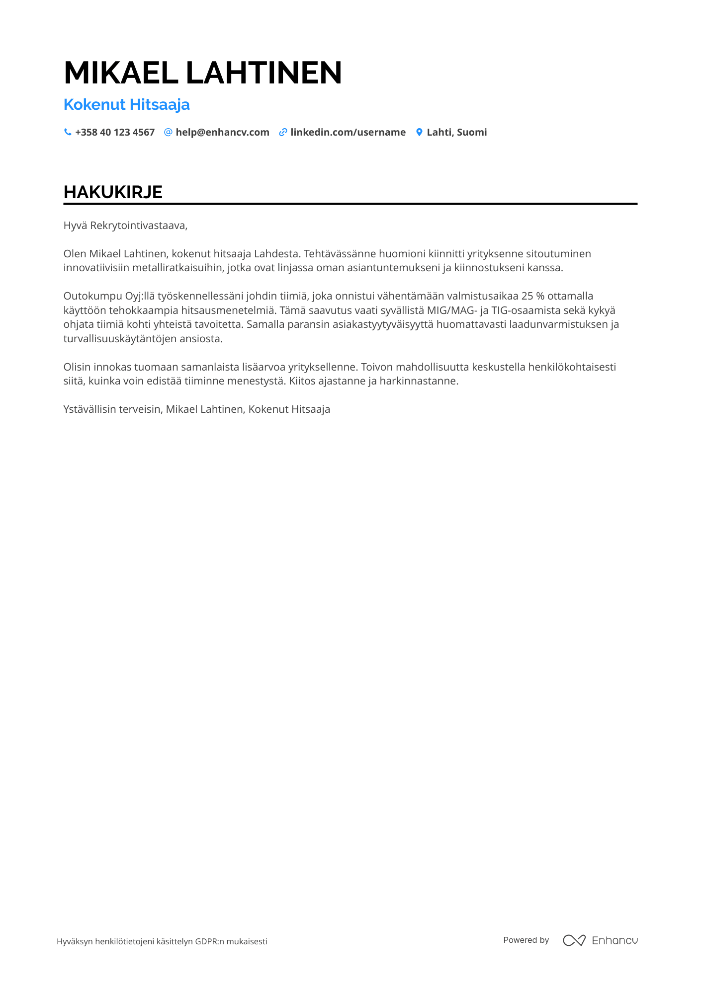 Hitsaaja CV