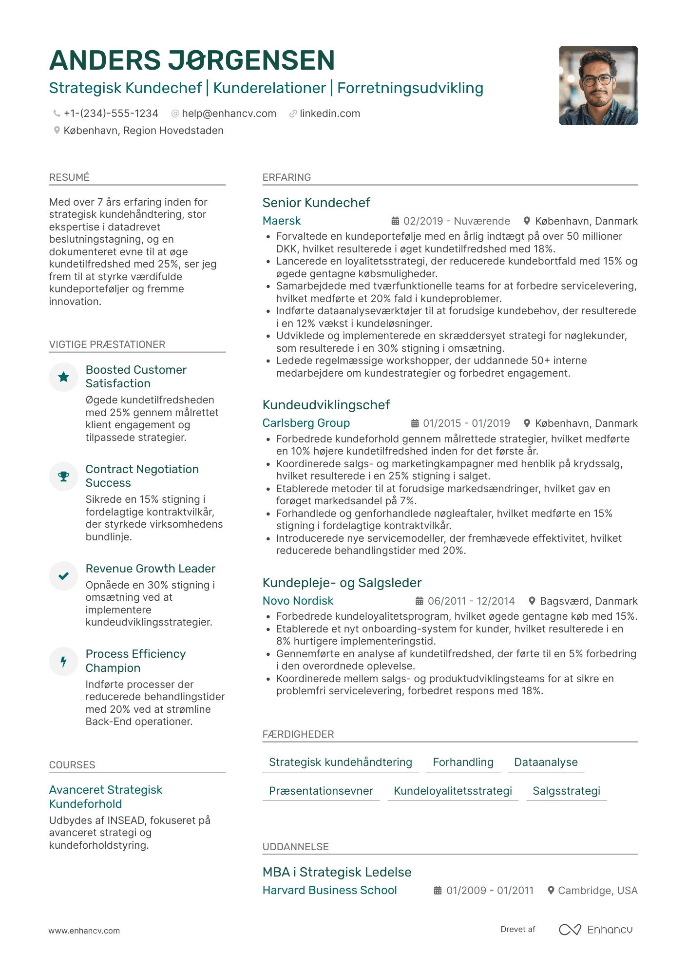 CV til Strategisk kundechef