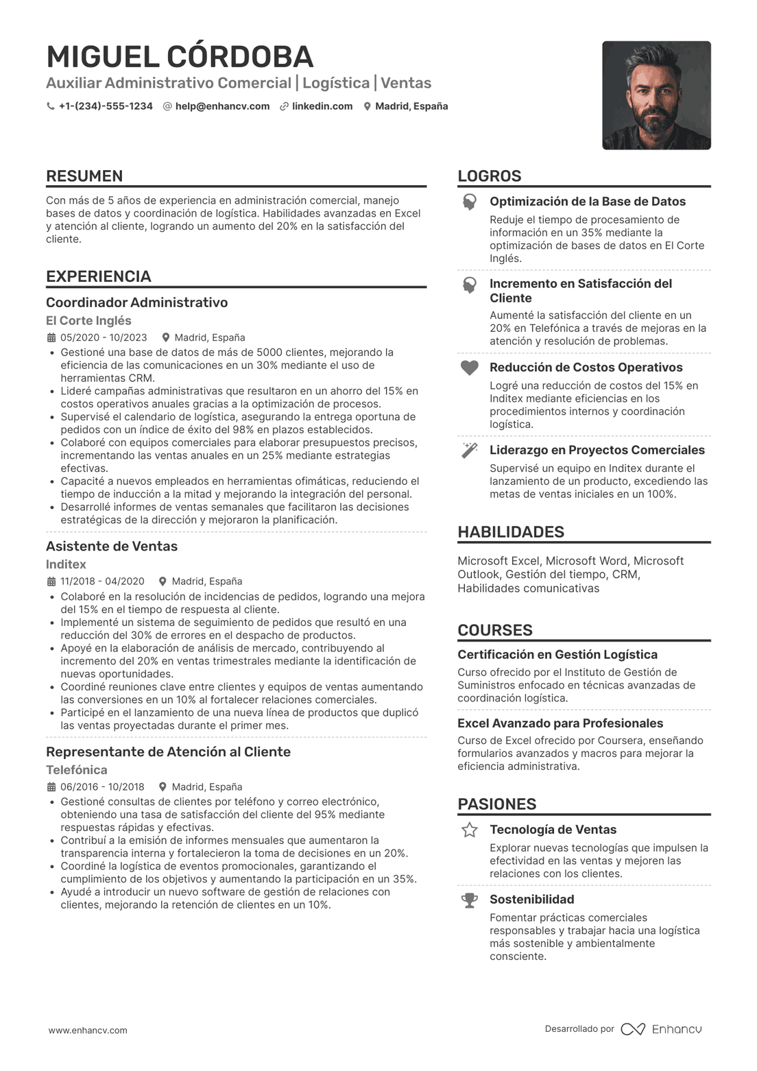 Auxiliar administrativo comercial