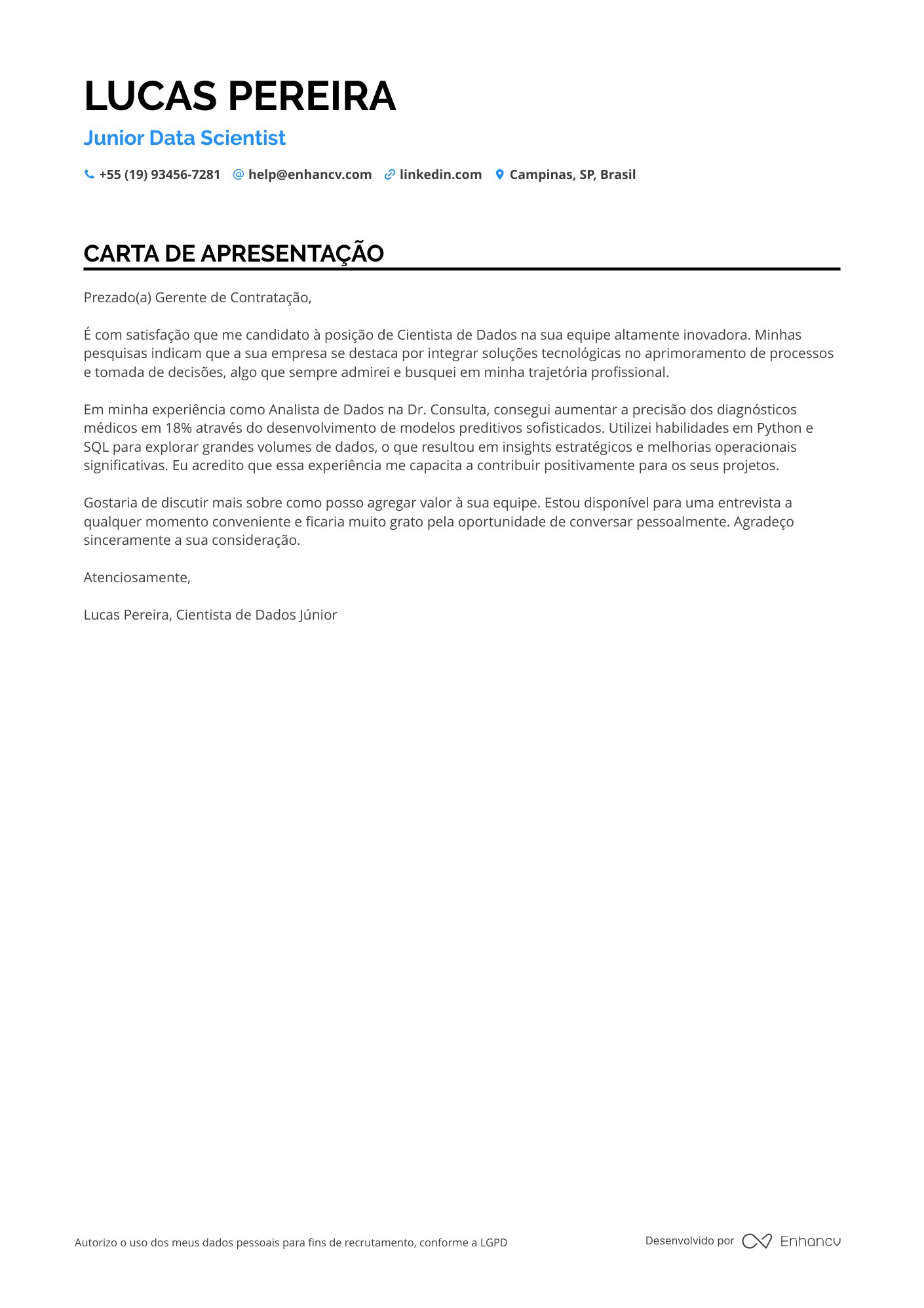 Consultor de Ciência de Dados em Logística
