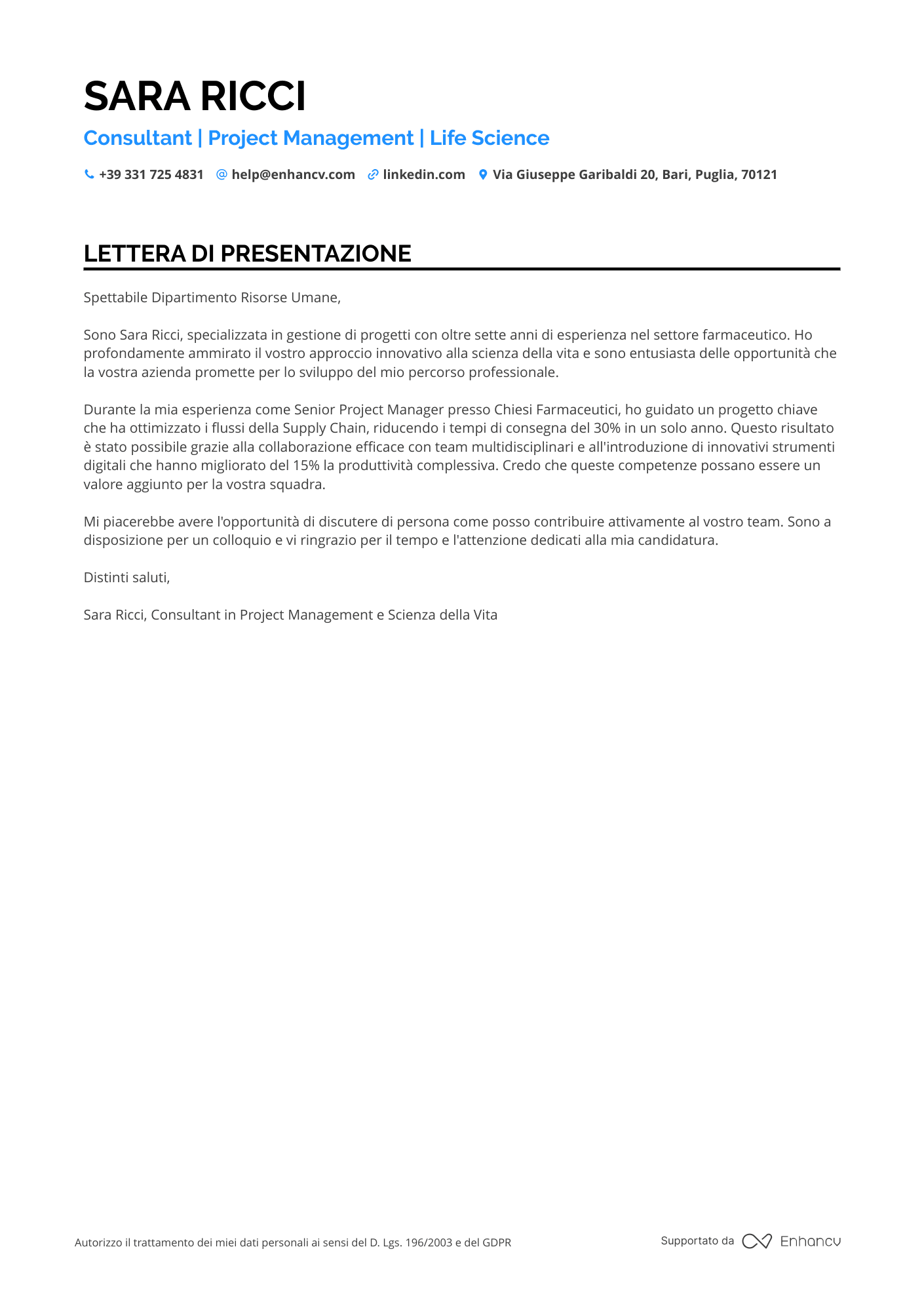 Project Manager di Supply Chain