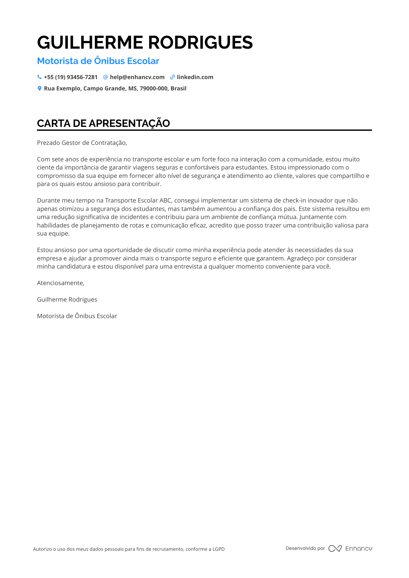 Motorista de ônibus intermunicipal