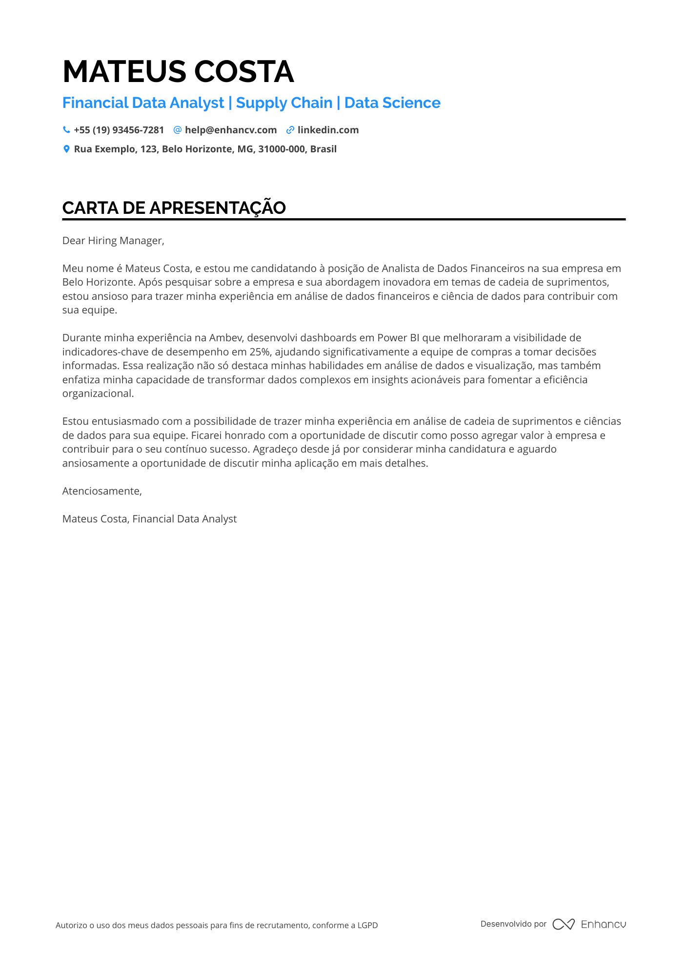 Analista de Dados Financeiros