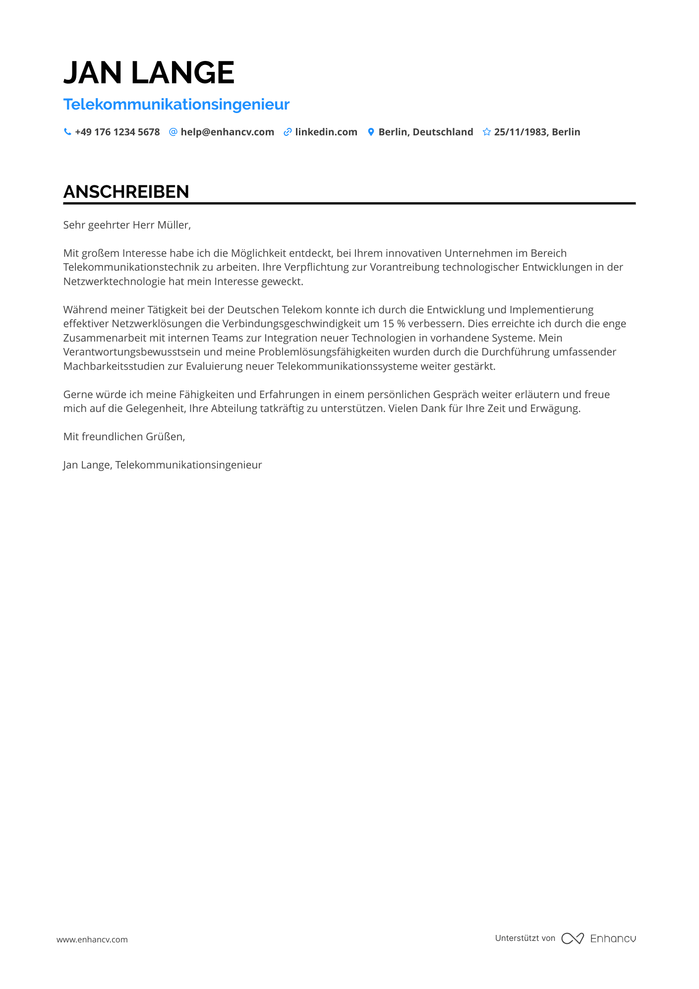 Ingenieur für Telekommunikationsindustrie