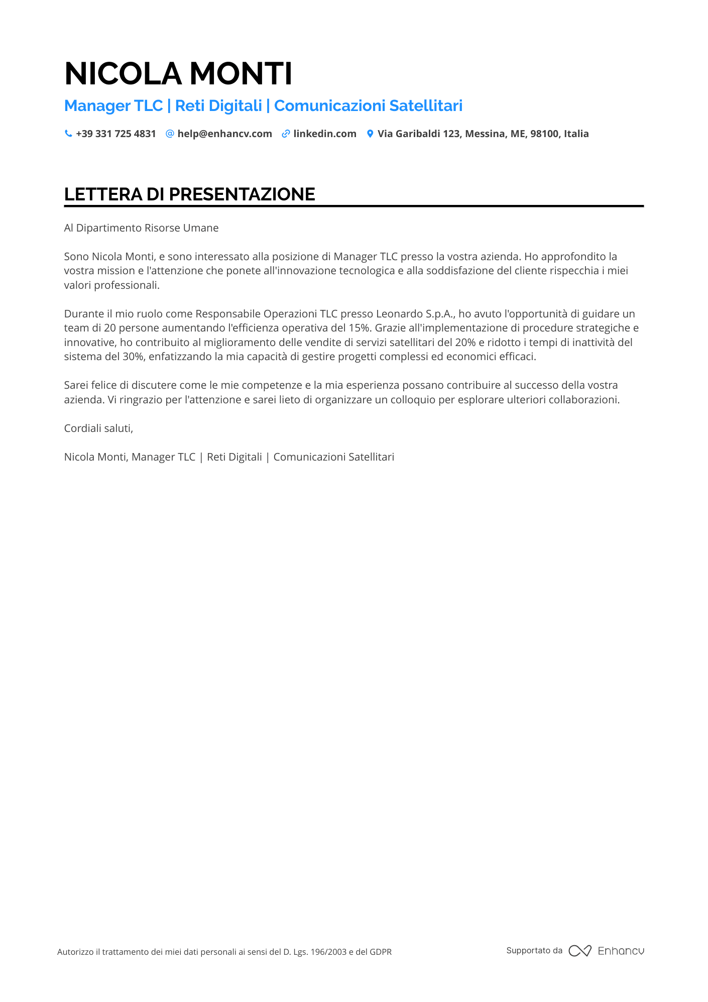 Manager delle Operazioni