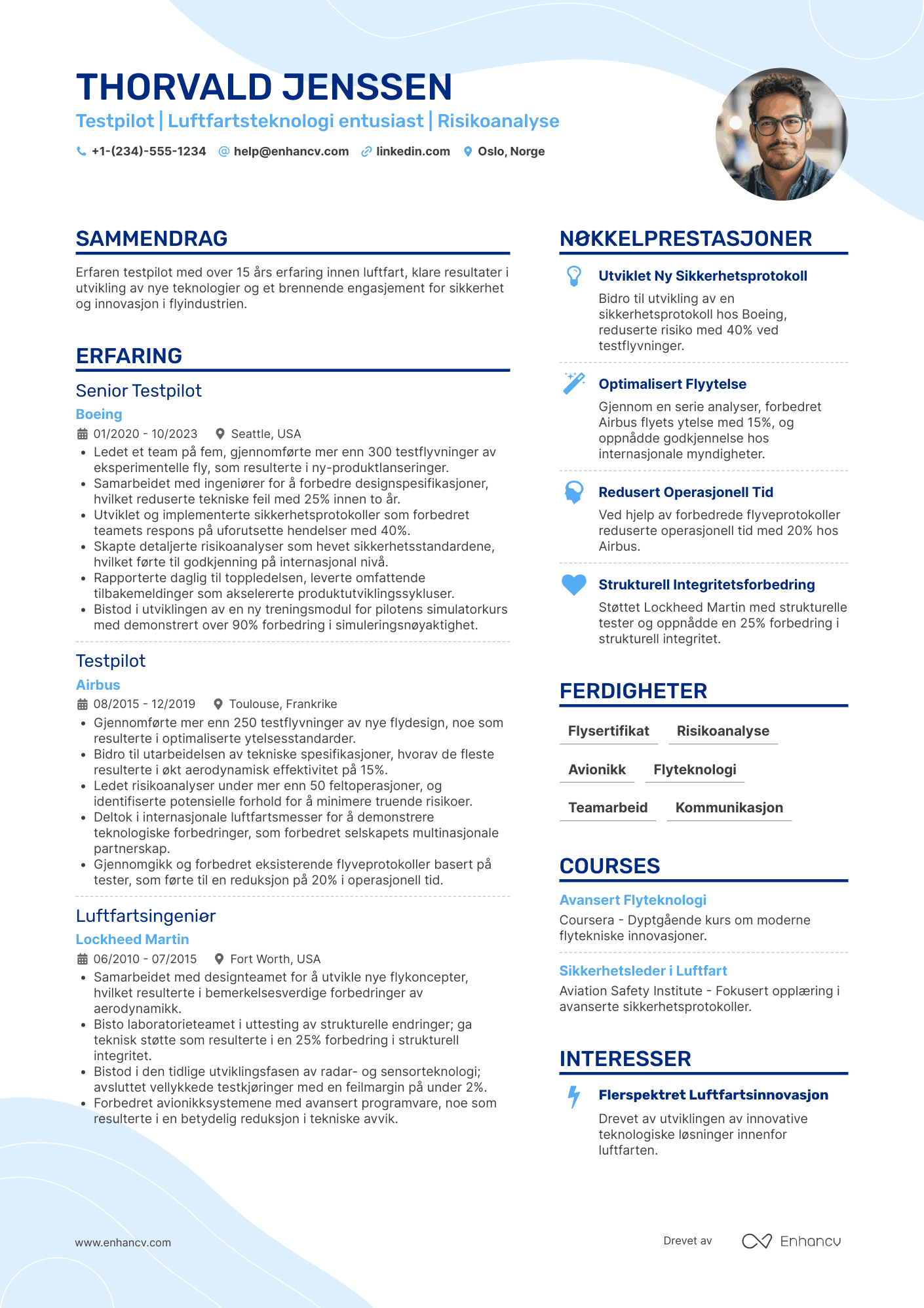 CV for Testpilot