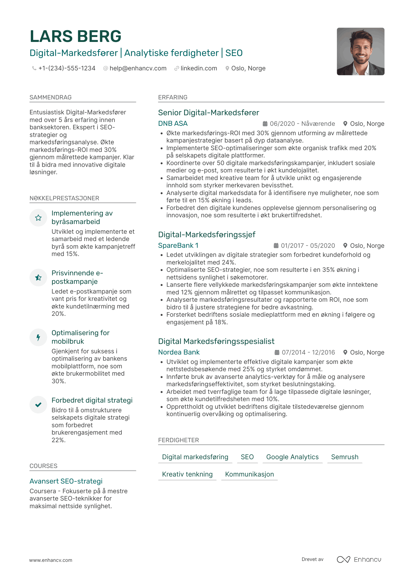 CV for Bank digital markedsfører