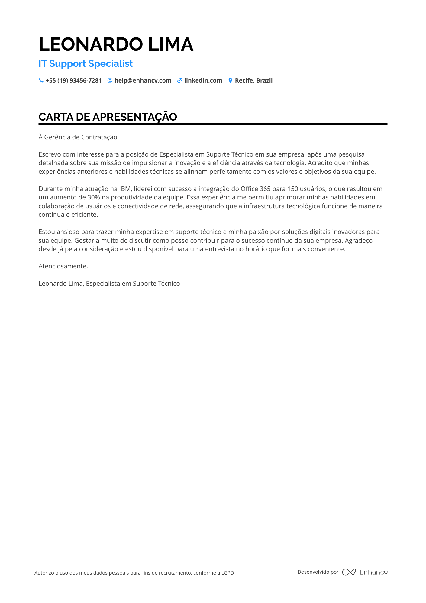 Tecnologia Sem experiência