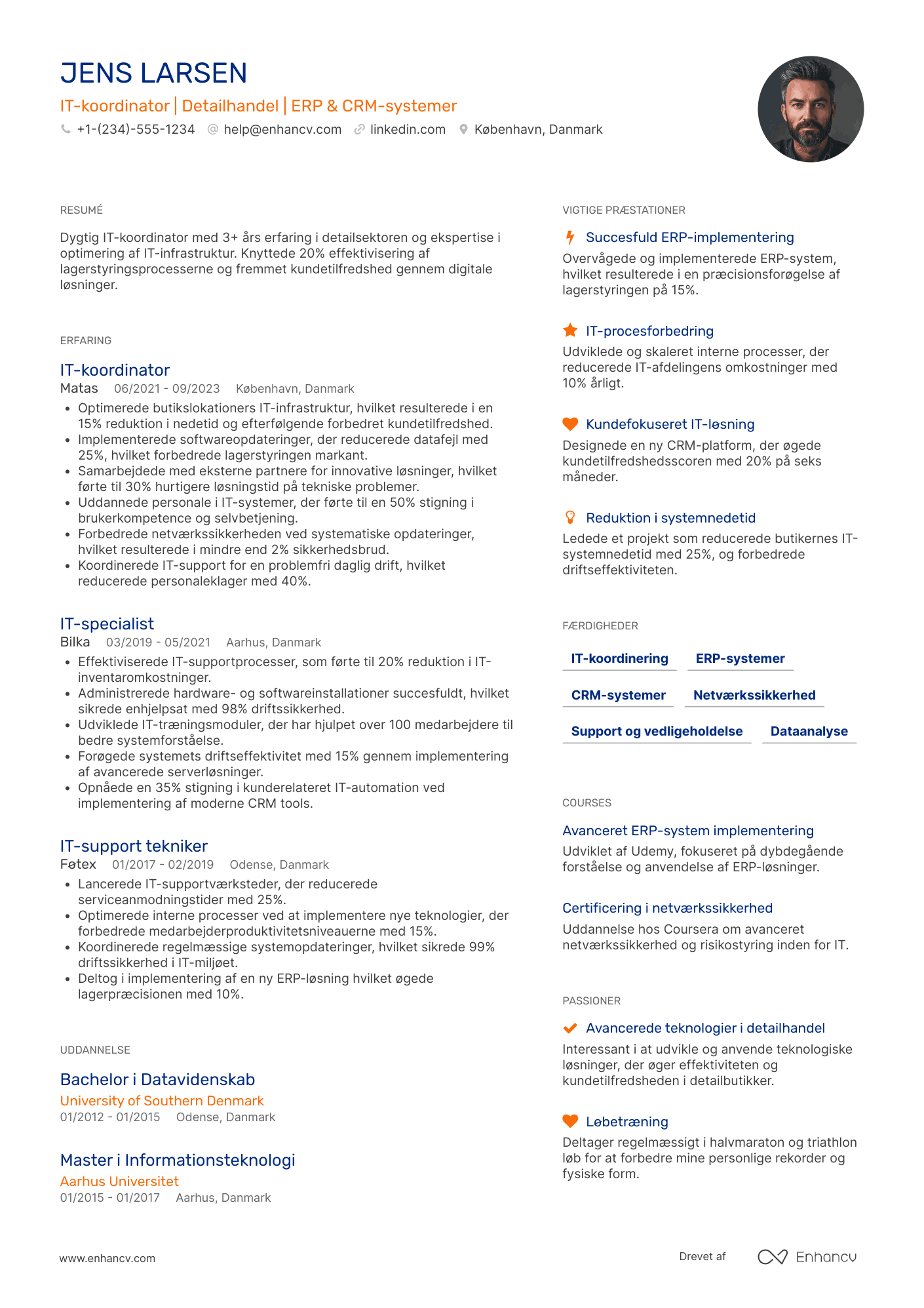CV til IT koordinator i detailhandel