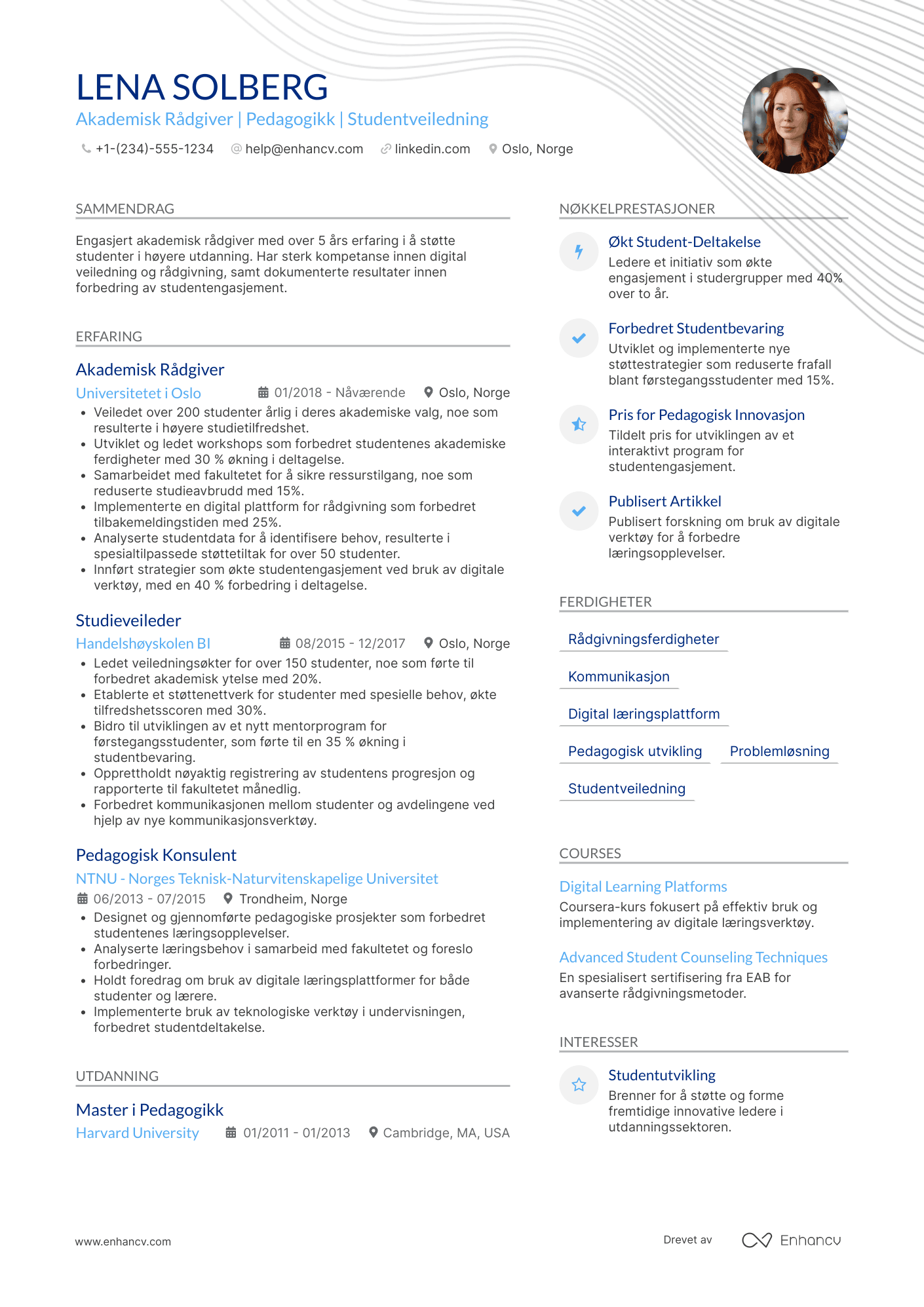 CV for Akademisk Rådgiver