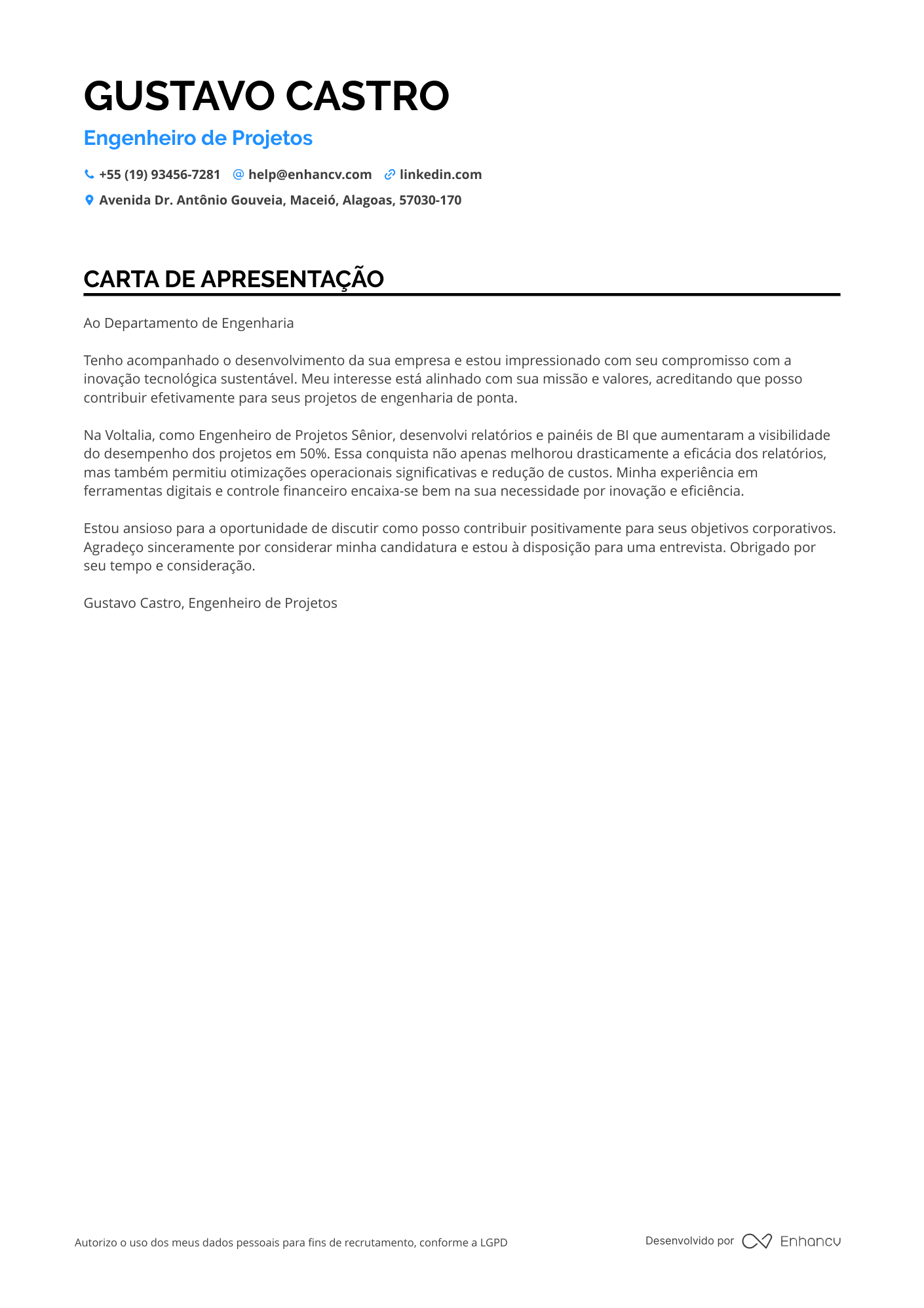 Analista Contábil de Projetos