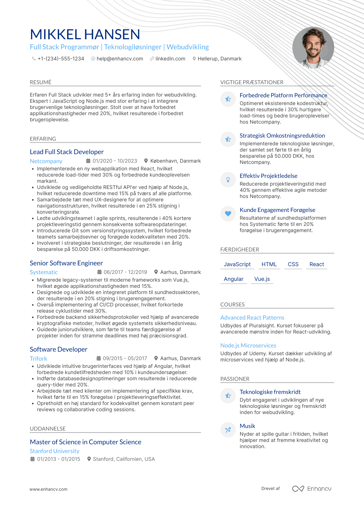 CV til Full Stack Programmør