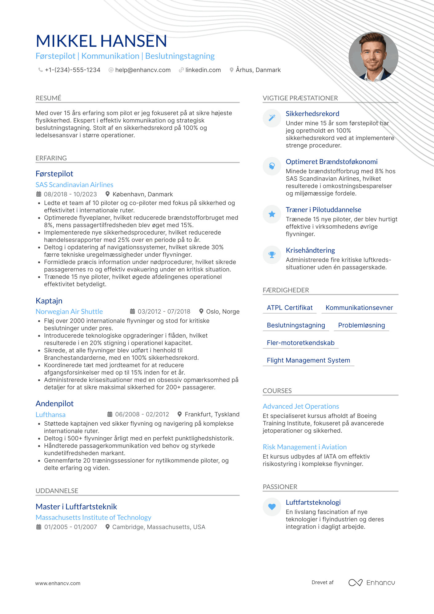 CV til Førstepilot