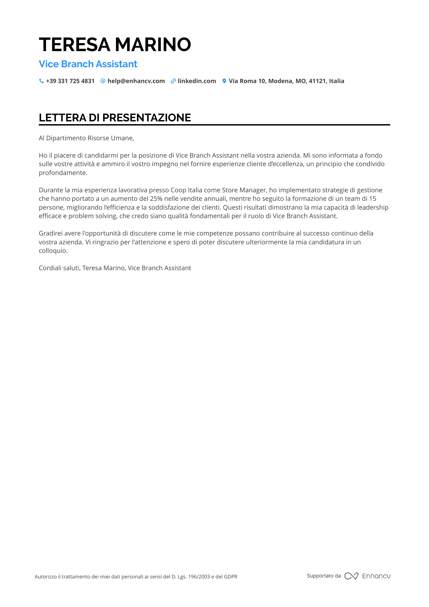 Responsabile di Reparto Eurospin