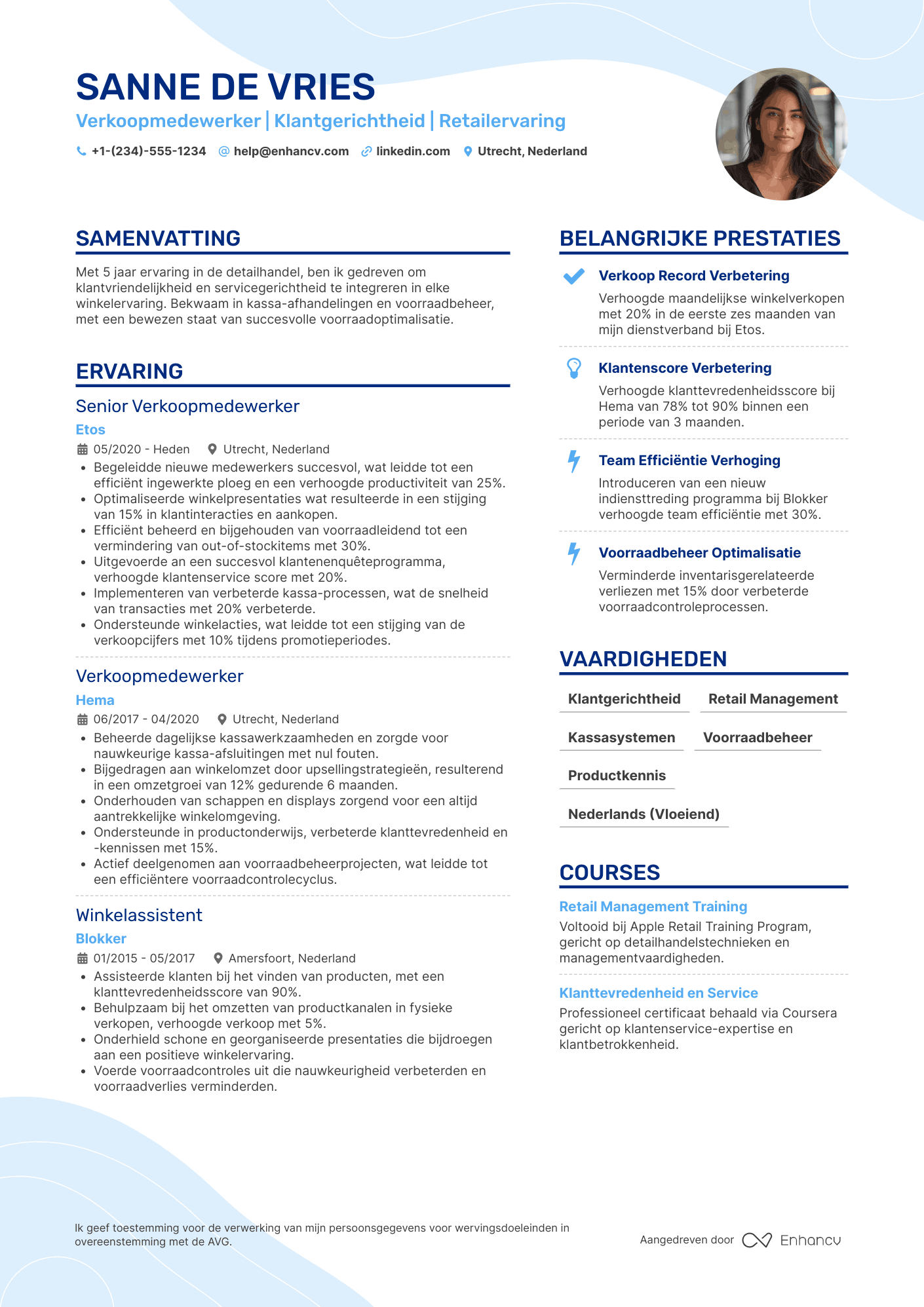 CV voor Kruidvat Verkoopmedewerker