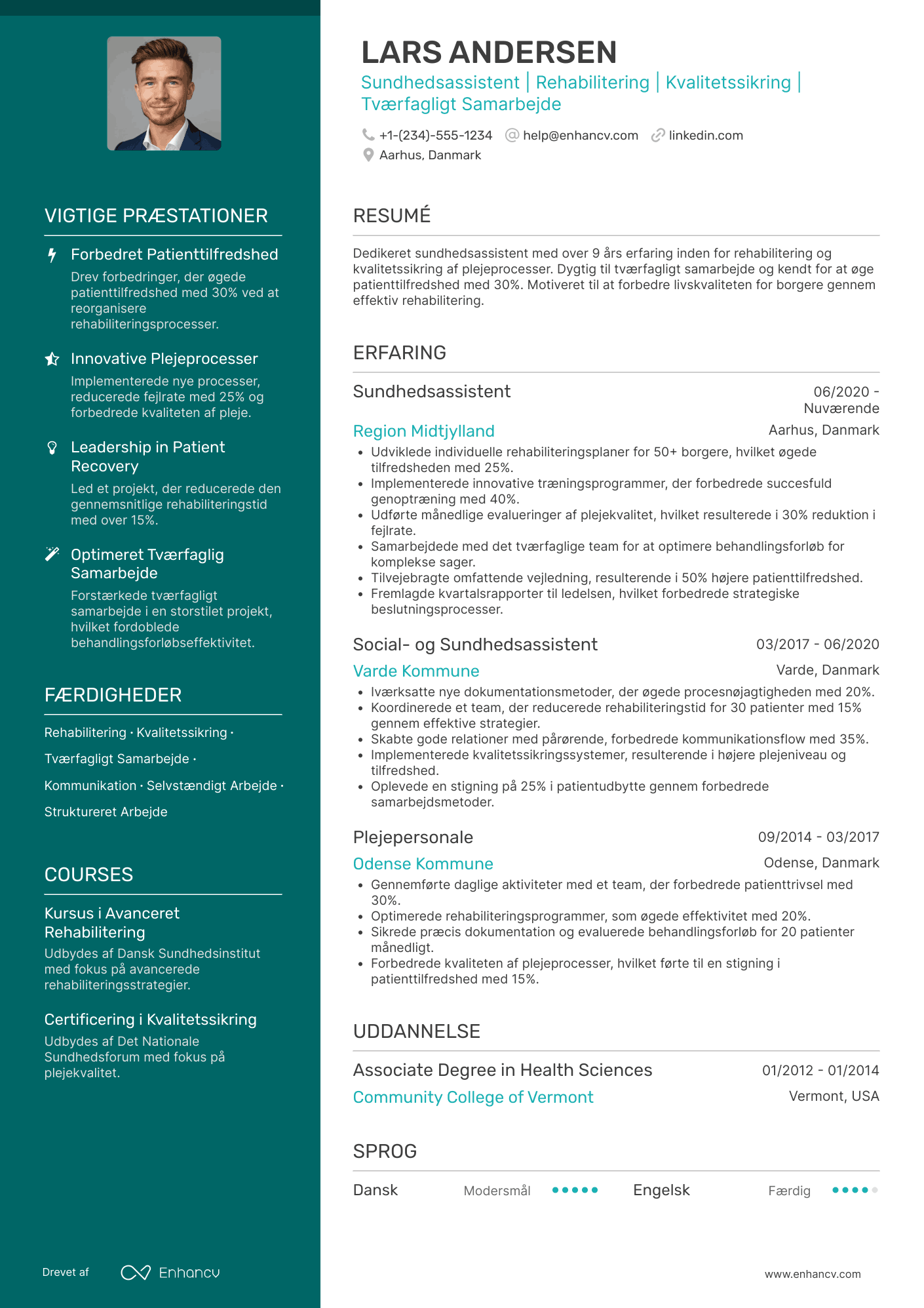 CV til Sundhedsassistent i rehabilitering