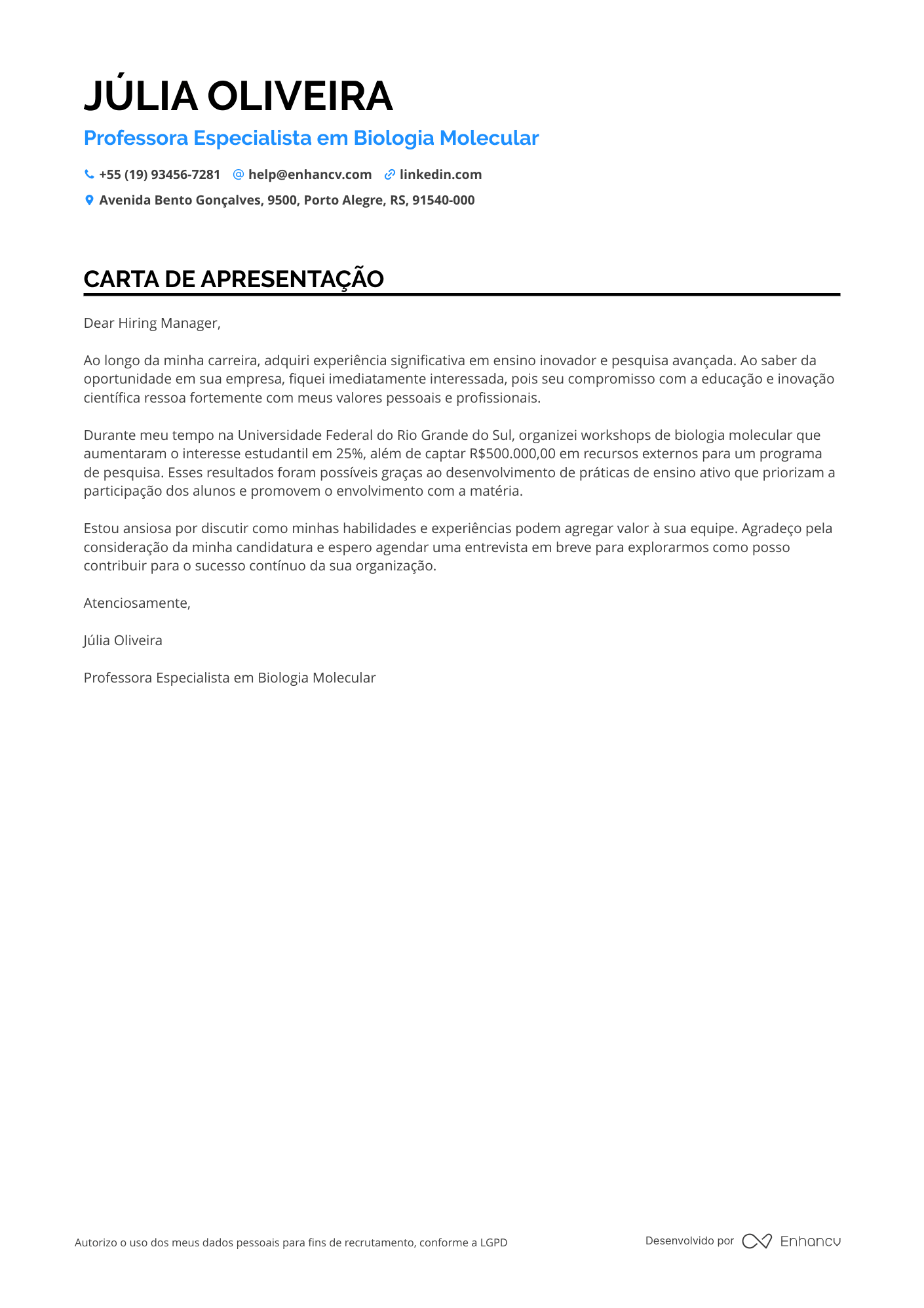 Professor Assistente de Biologia