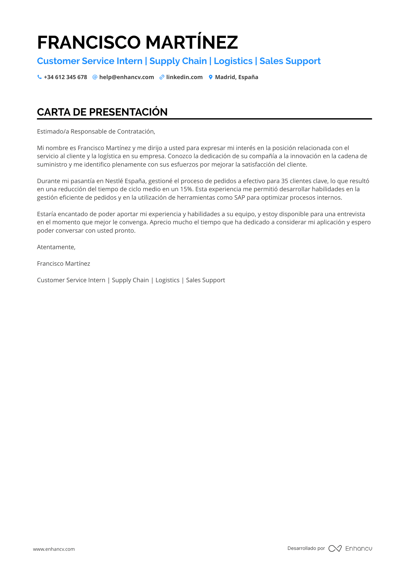 Practicante de Atención al Cliente