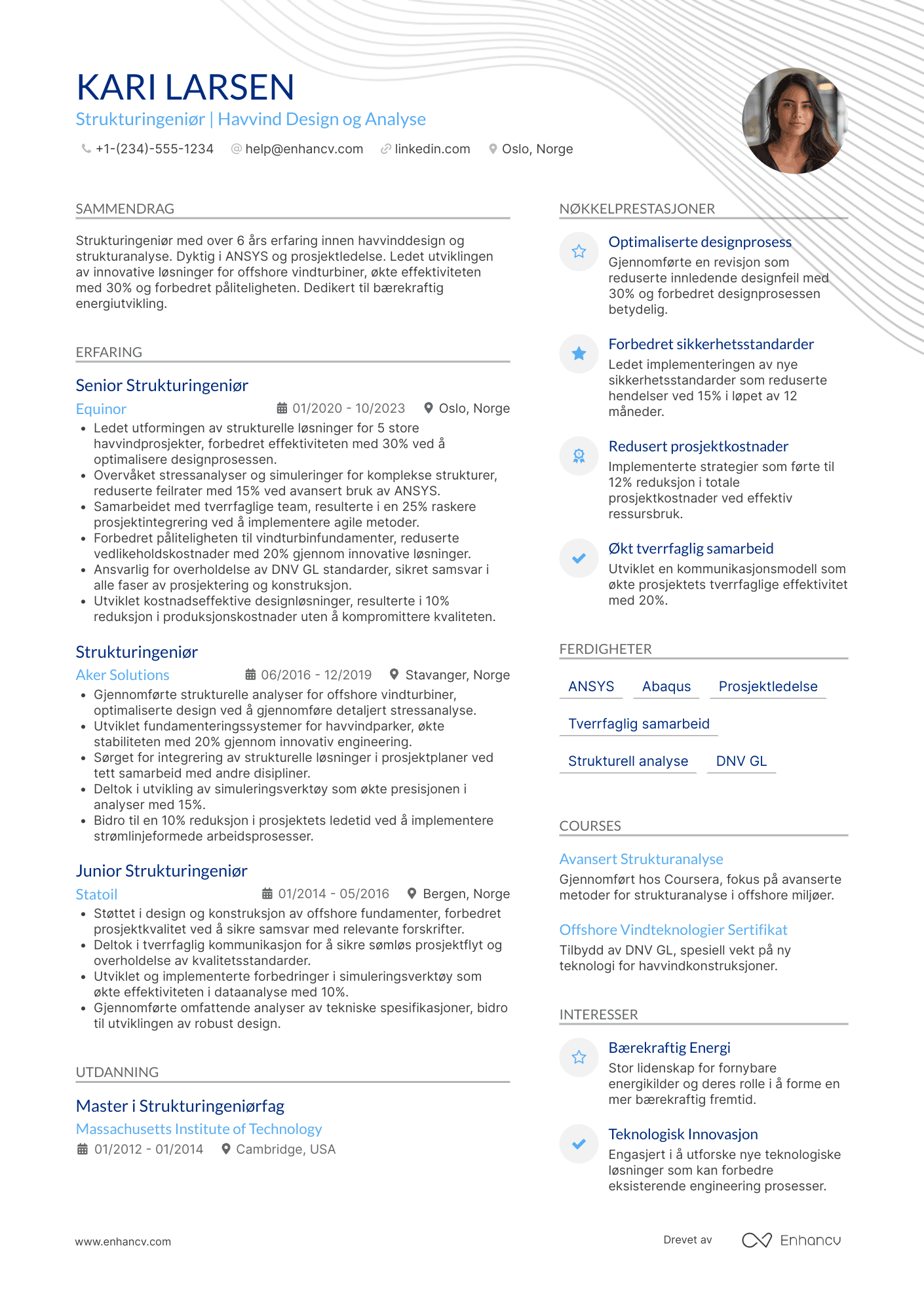 CV for Havvind Strukturingeniør