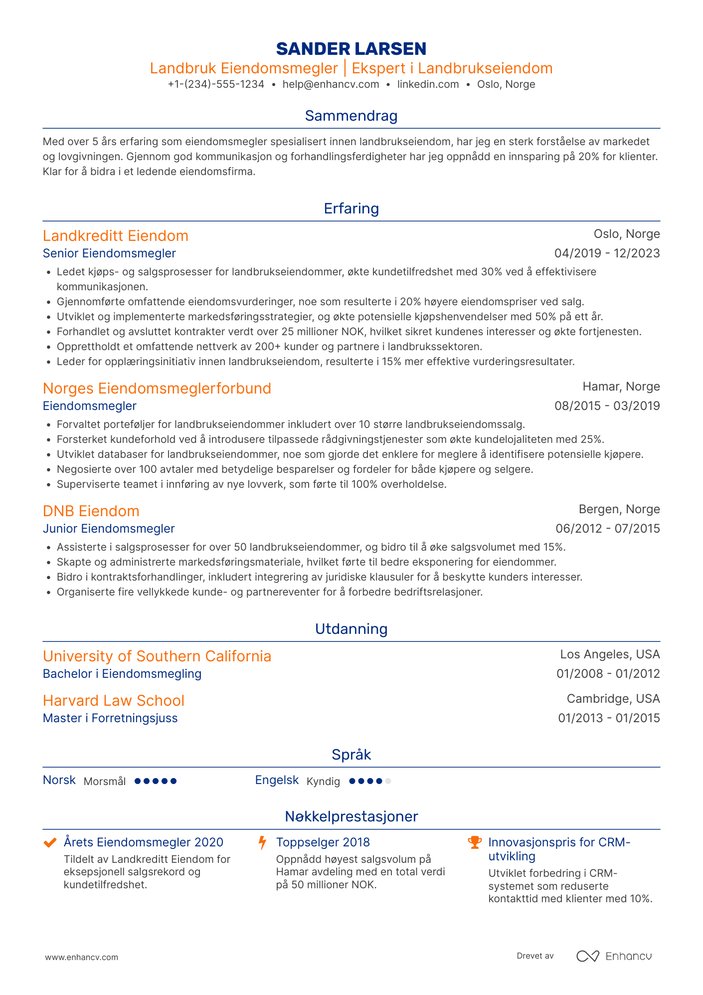 CV for Landbruk Eiendomsmegler