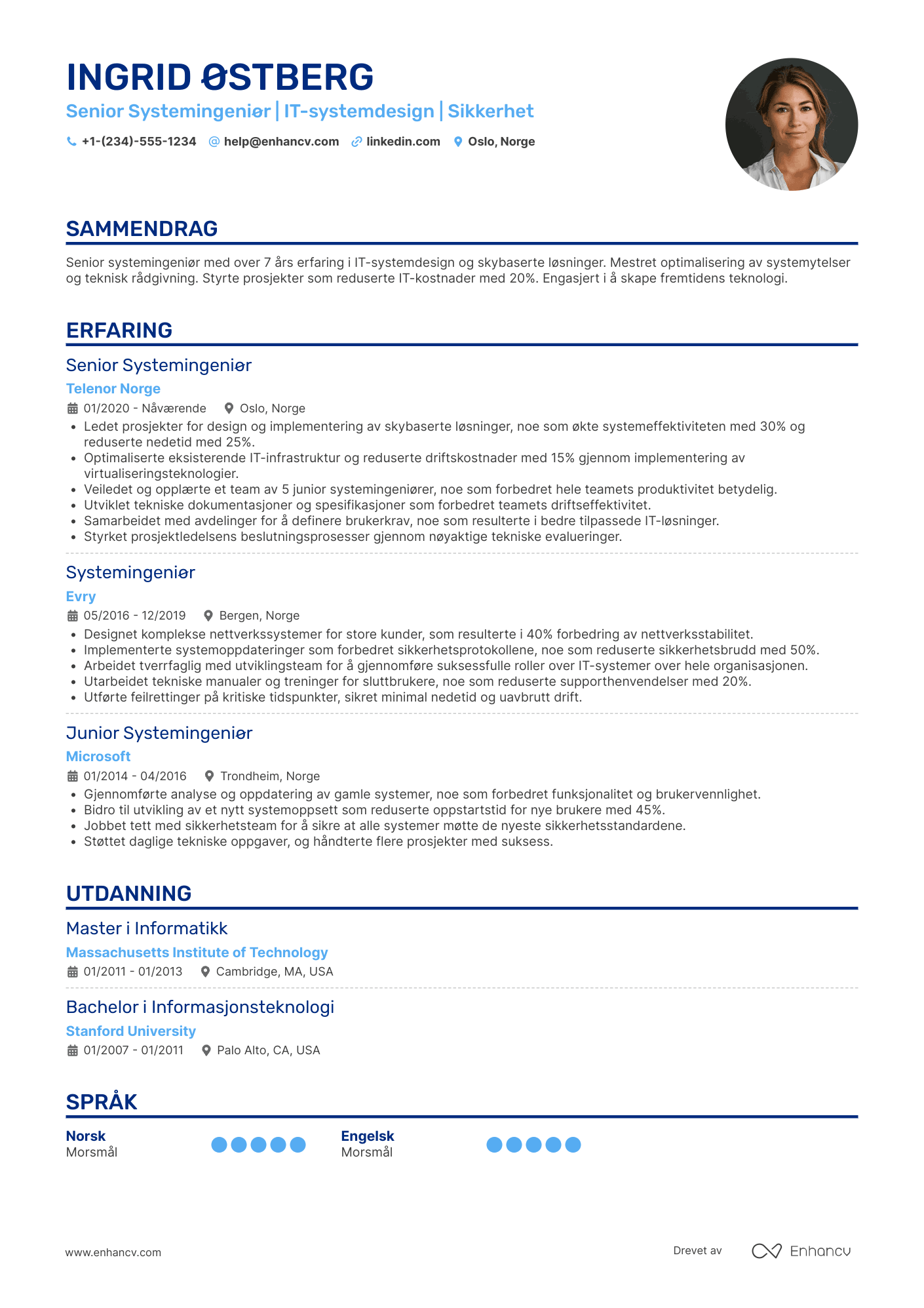 CV for Senior systemingeniør