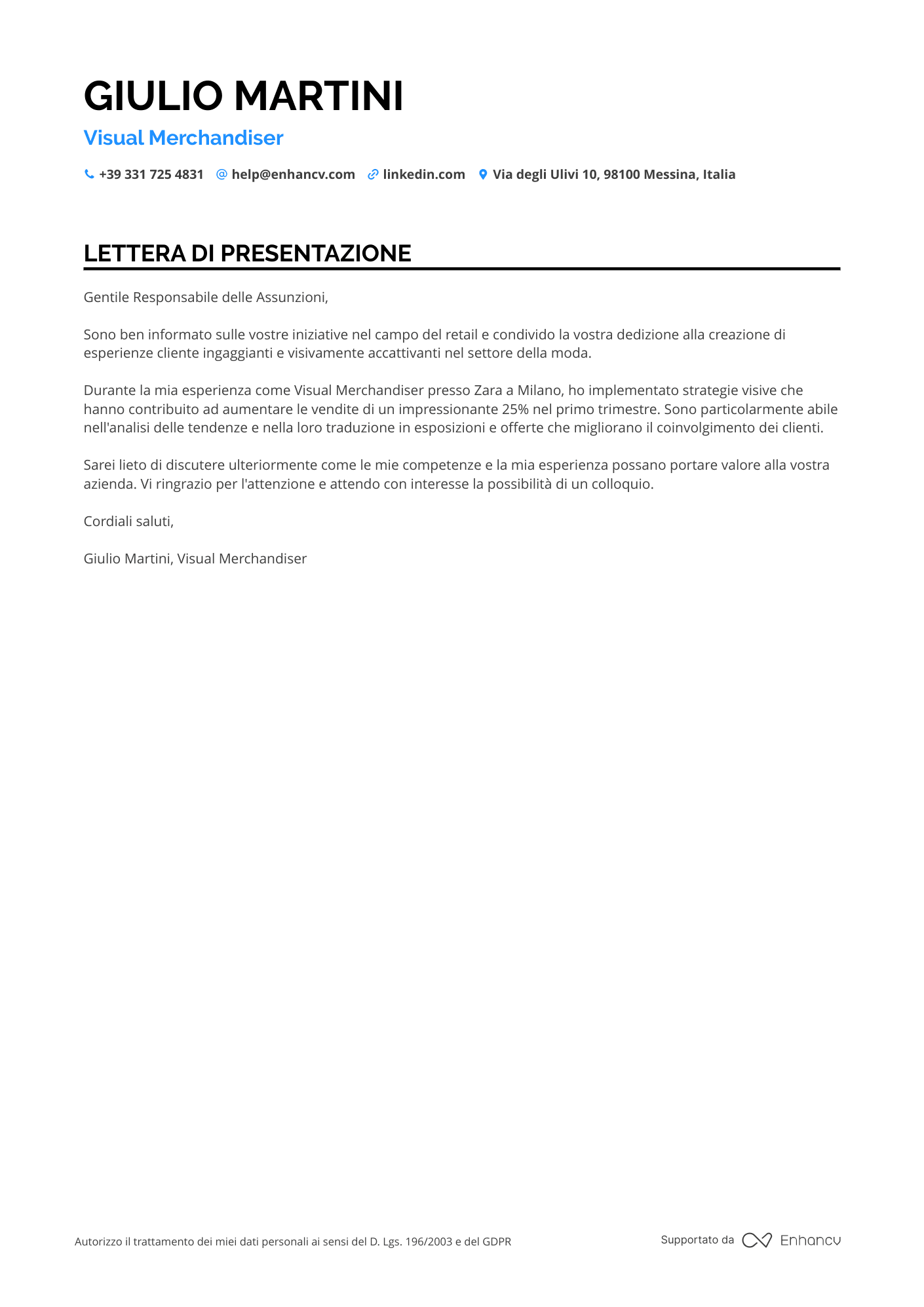 Zara Senza Esperienza