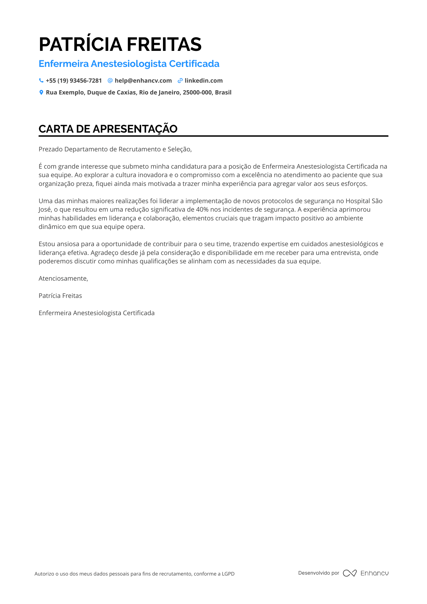 Enfermeira de Anestesia