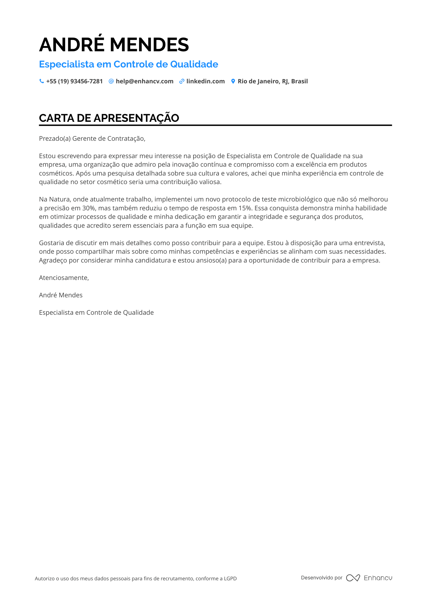 Inspetor de Qualidade em Alimentos