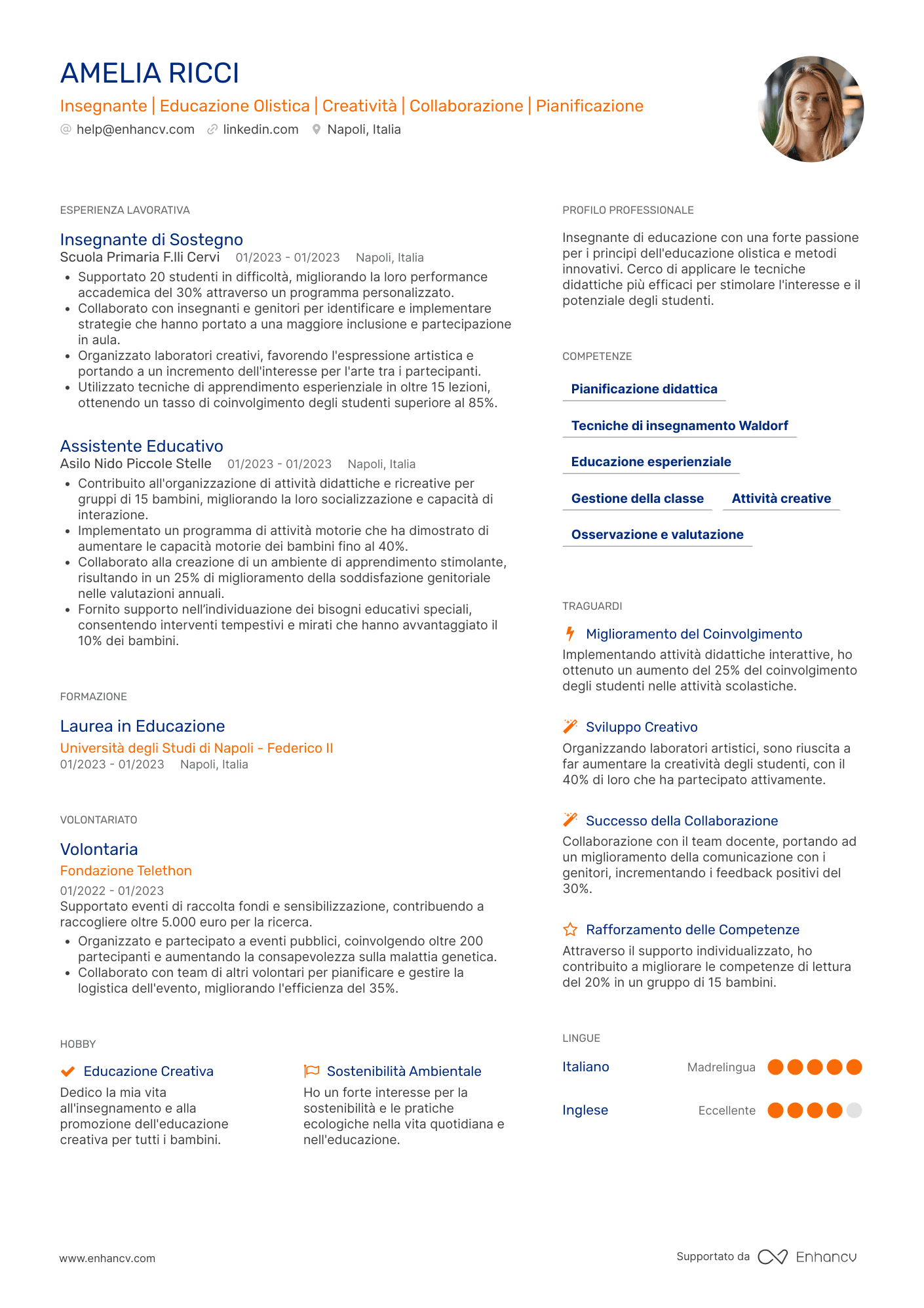 Insegnante scuola Waldorf Steiner
