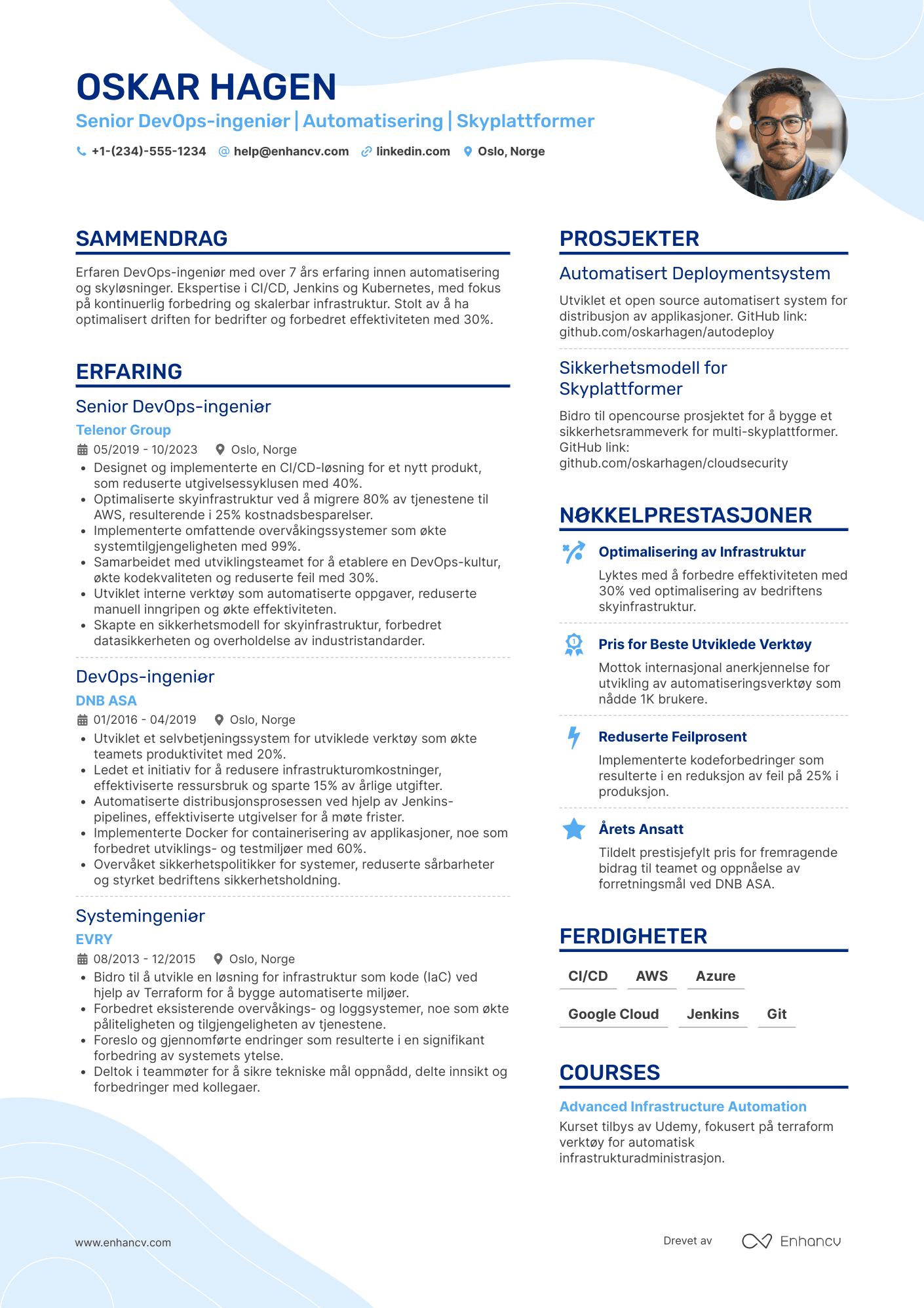 CV for Senior DevOps ingeniør
