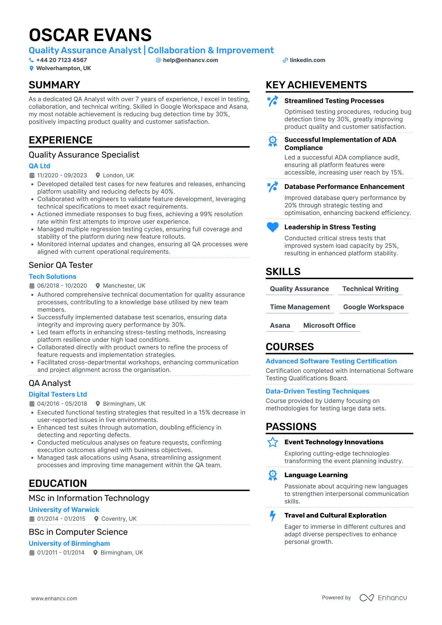 Computer Science Quality Assurance Analyst