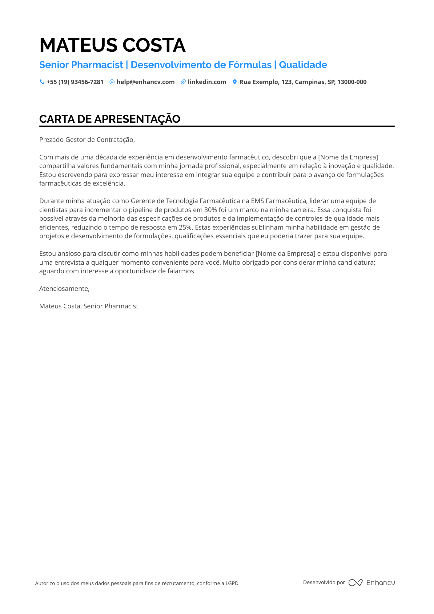 Farmacêutico Sênior