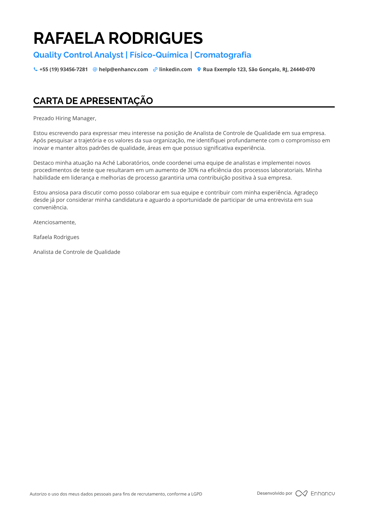 Farmacêutico de Controle de Qualidade