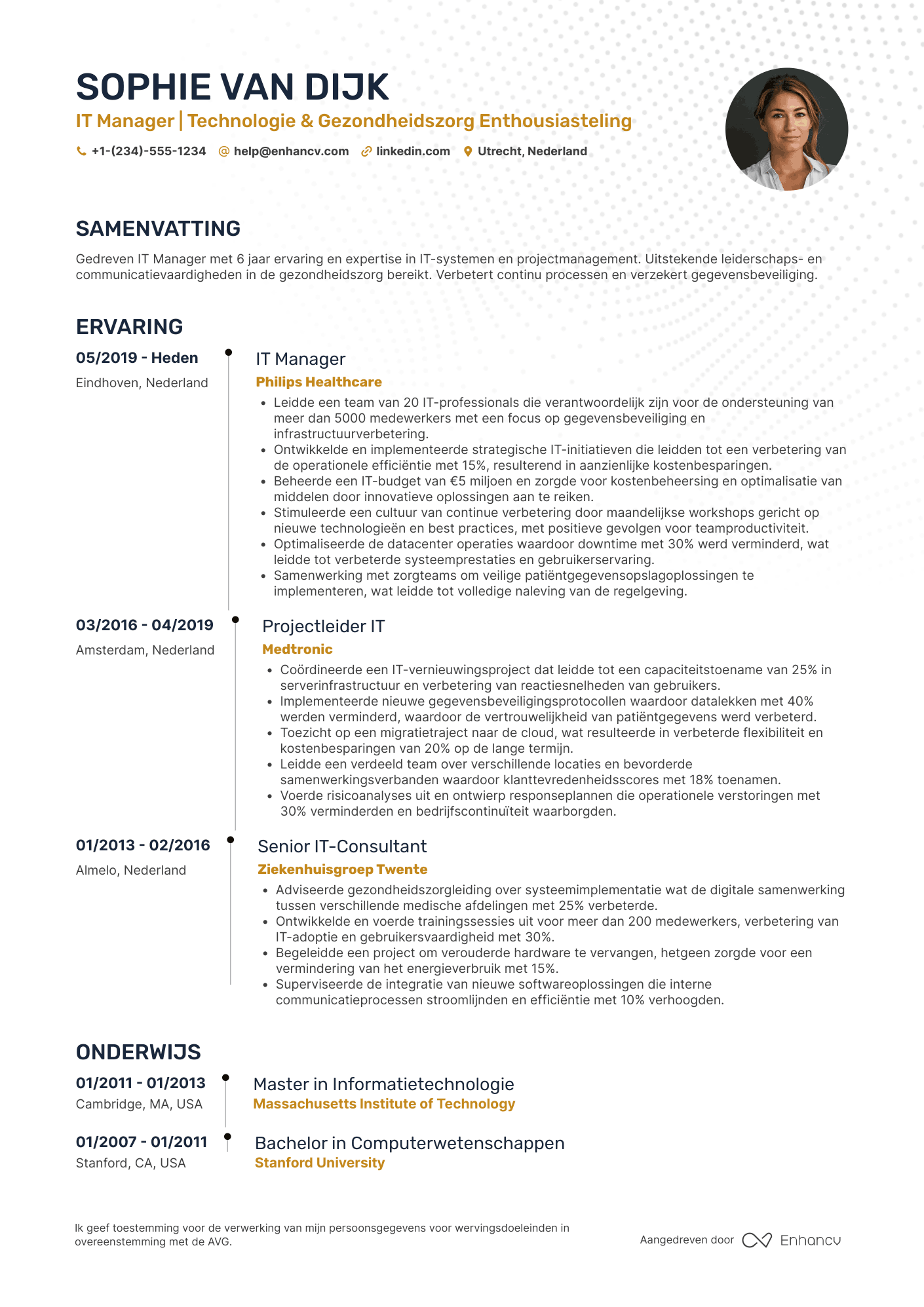 CV voor IT Manager Healthcare
