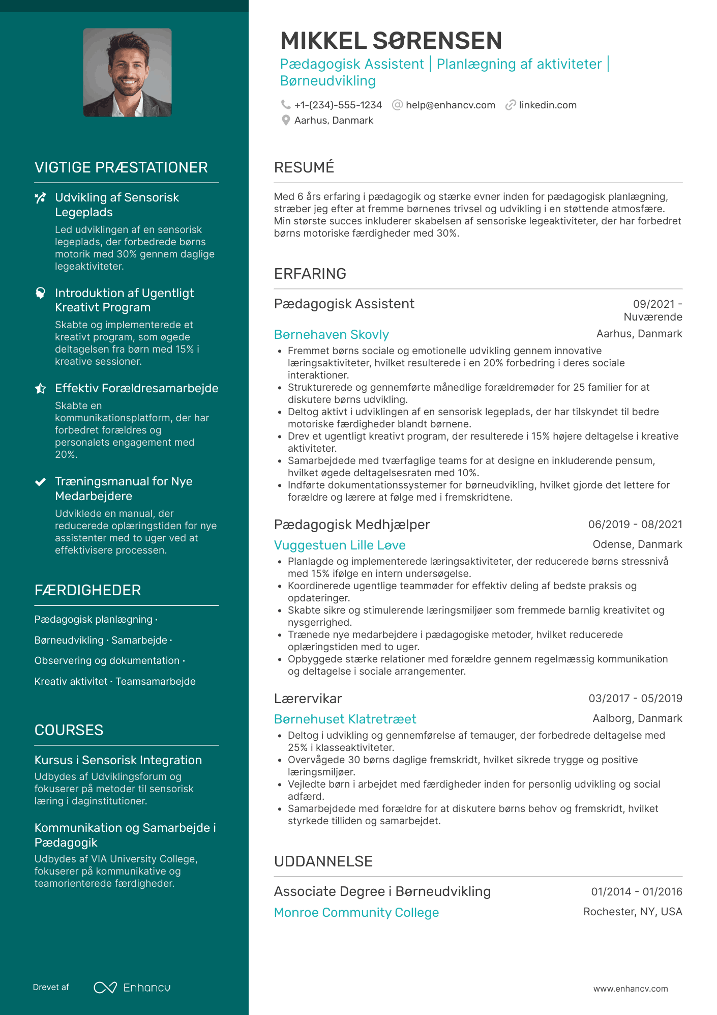 CV til Pædagogisk Assistent