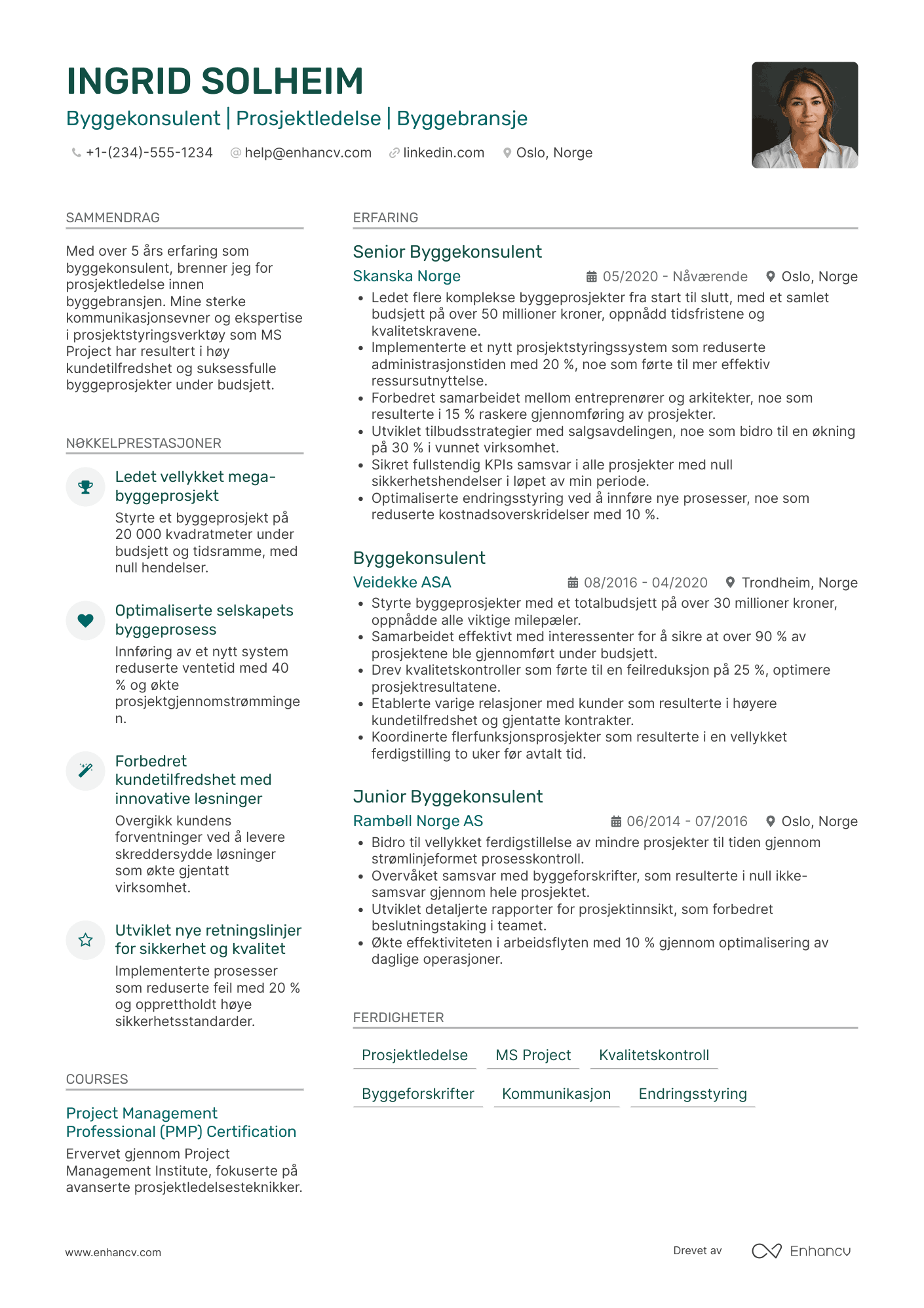 CV for Byggekonsulent