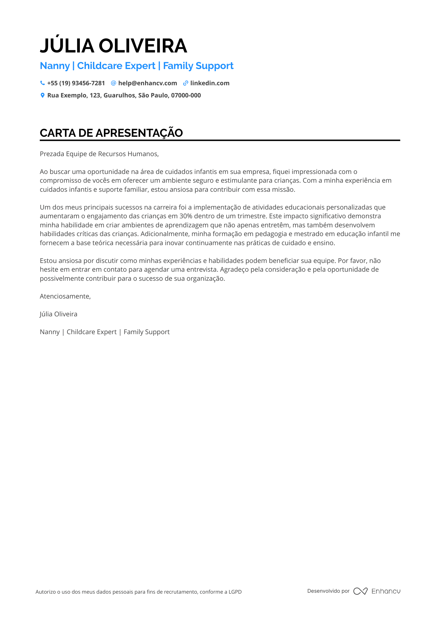 Babá Meio período
